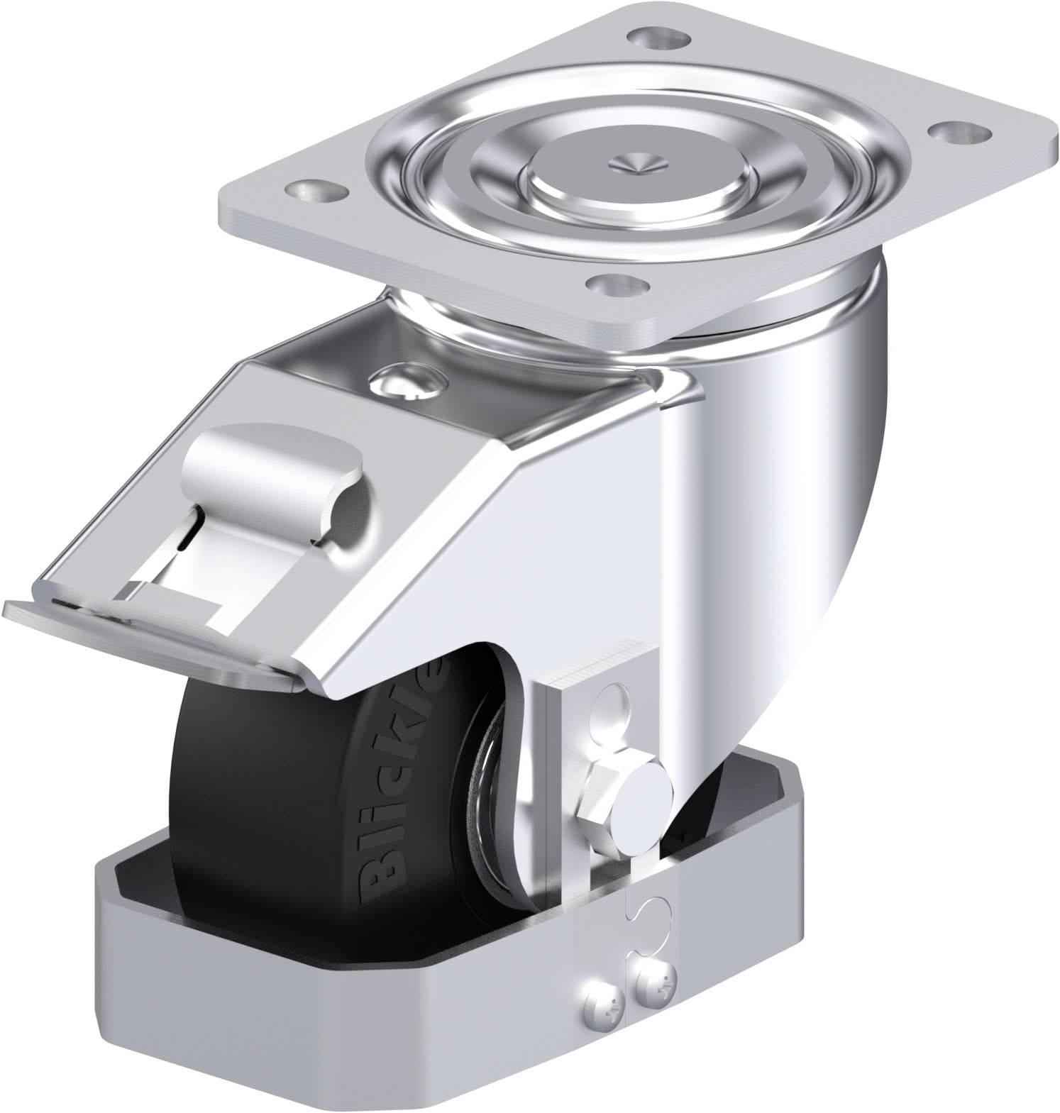 Blickle 938677 LH-SE 125K-FI-FS Acéllemez forgógörgő KerékØ: 125 mm Teherbírás (max.): 320 kg 1 db