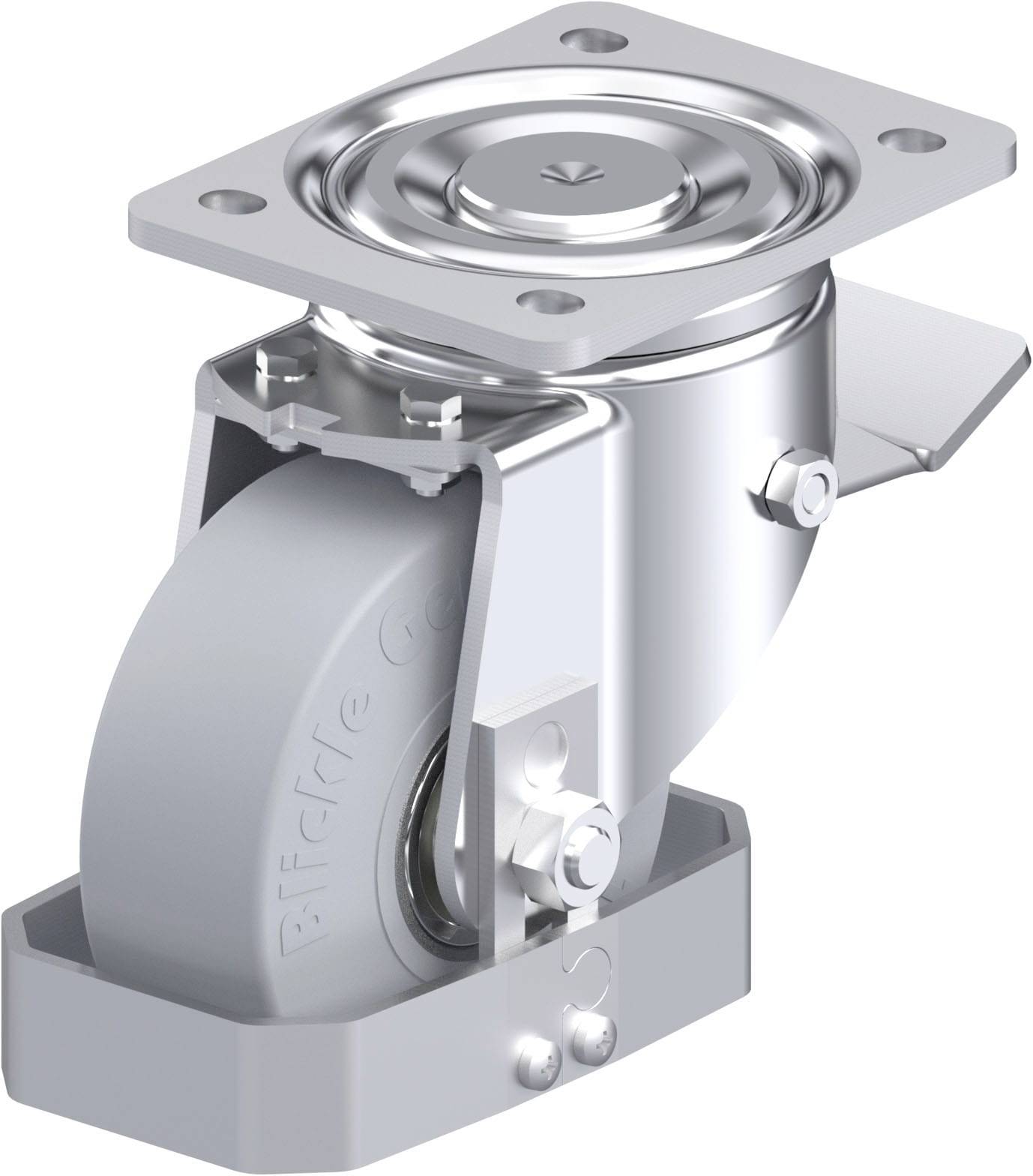 Blickle 938683 LH-SE 125K-ST-SG-FS Acéllemez forgógörgő KerékØ: 125 mm Teherbírás (max.): 320 kg 1 db