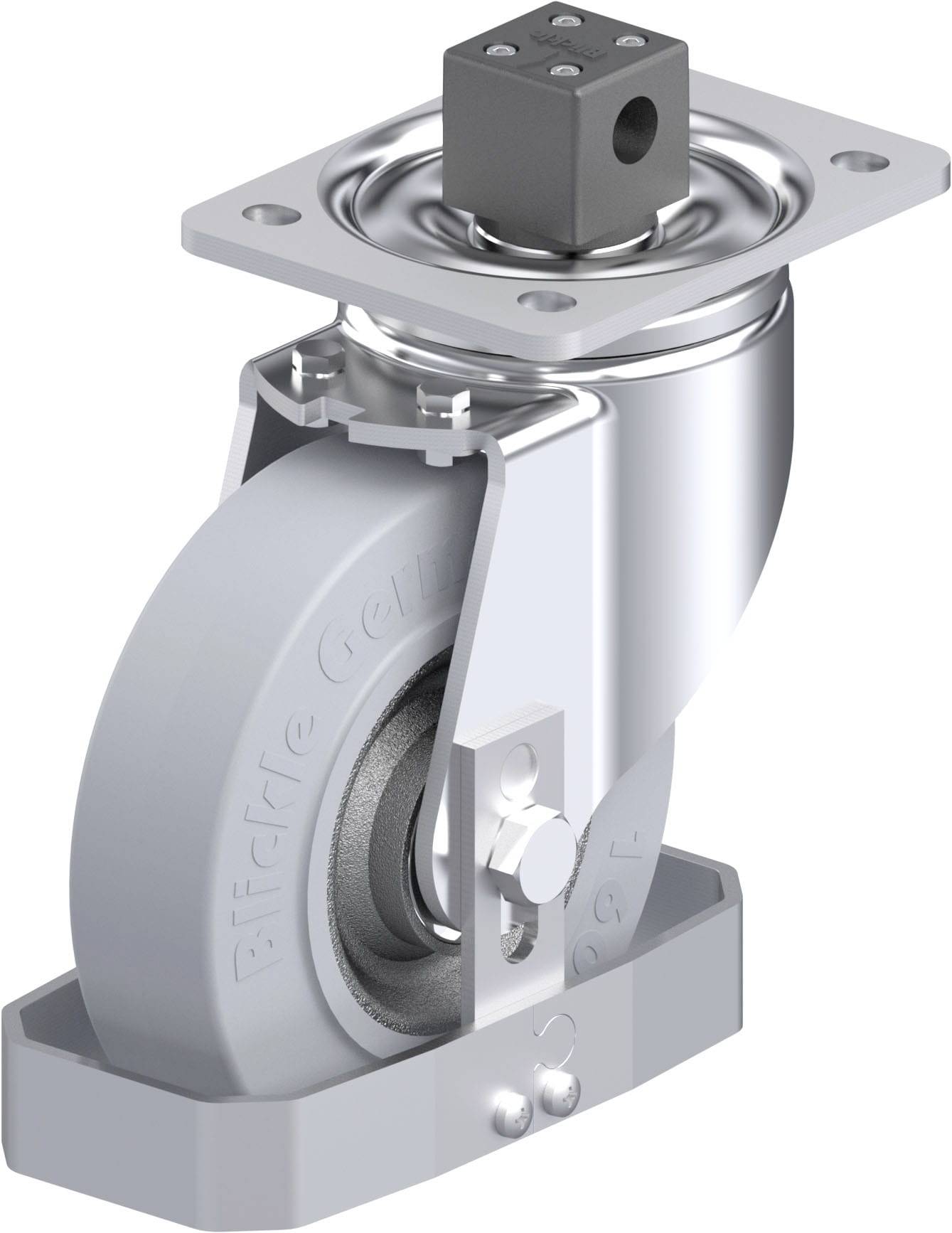 Blickle 938685 LH-SE 160K-CS13-SG-FS Acéllemez forgógörgő KerékØ: 160 mm Teherbírás (max.): 450 kg 1 db