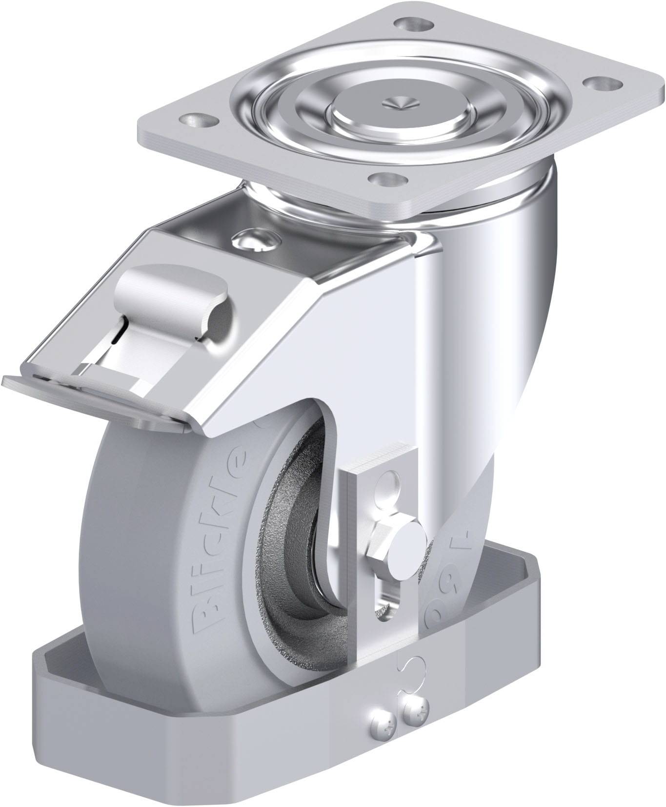 Blickle 938687 LH-SE 160K-FI-SG-FS Acéllemez forgógörgő KerékØ: 160 mm Teherbírás (max.): 450 kg 1 db