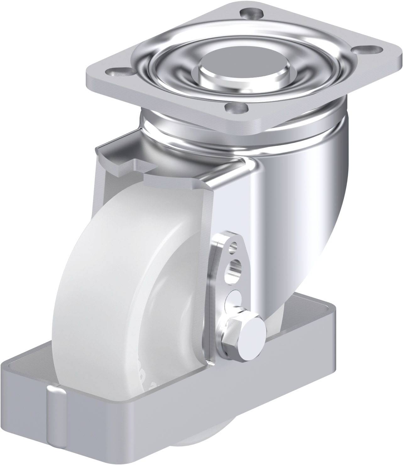 Blickle 940040 LH-SPO 100G-1-FS Acéllemez forgógörgő KerékØ: 100 mm Teherbírás (max.): 500 kg 1 db