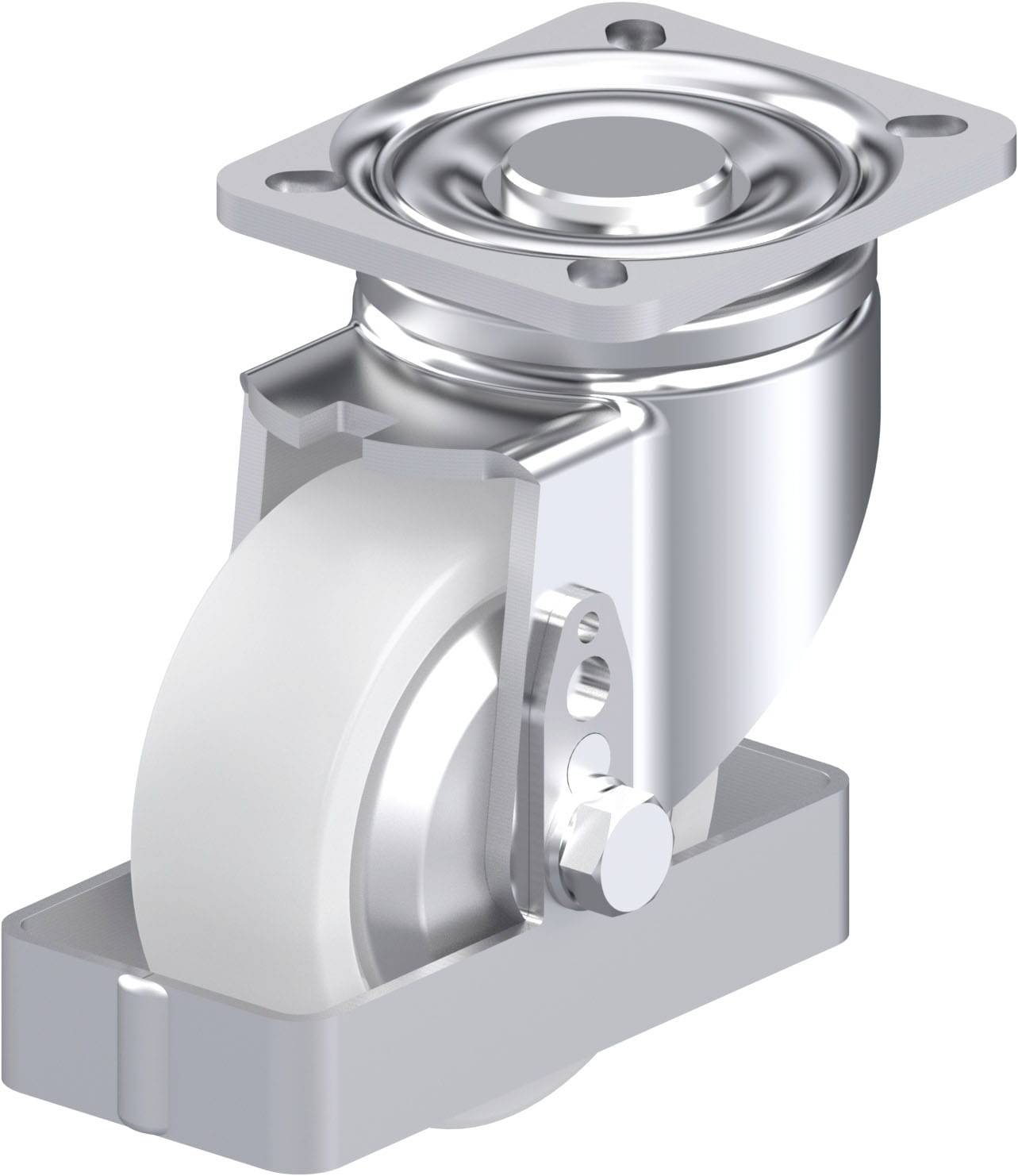 Blickle 940049 LH-SPO 100K-1-FA-FS Acéllemez forgógörgő KerékØ: 100 mm Teherbírás (max.): 500 kg 1 db