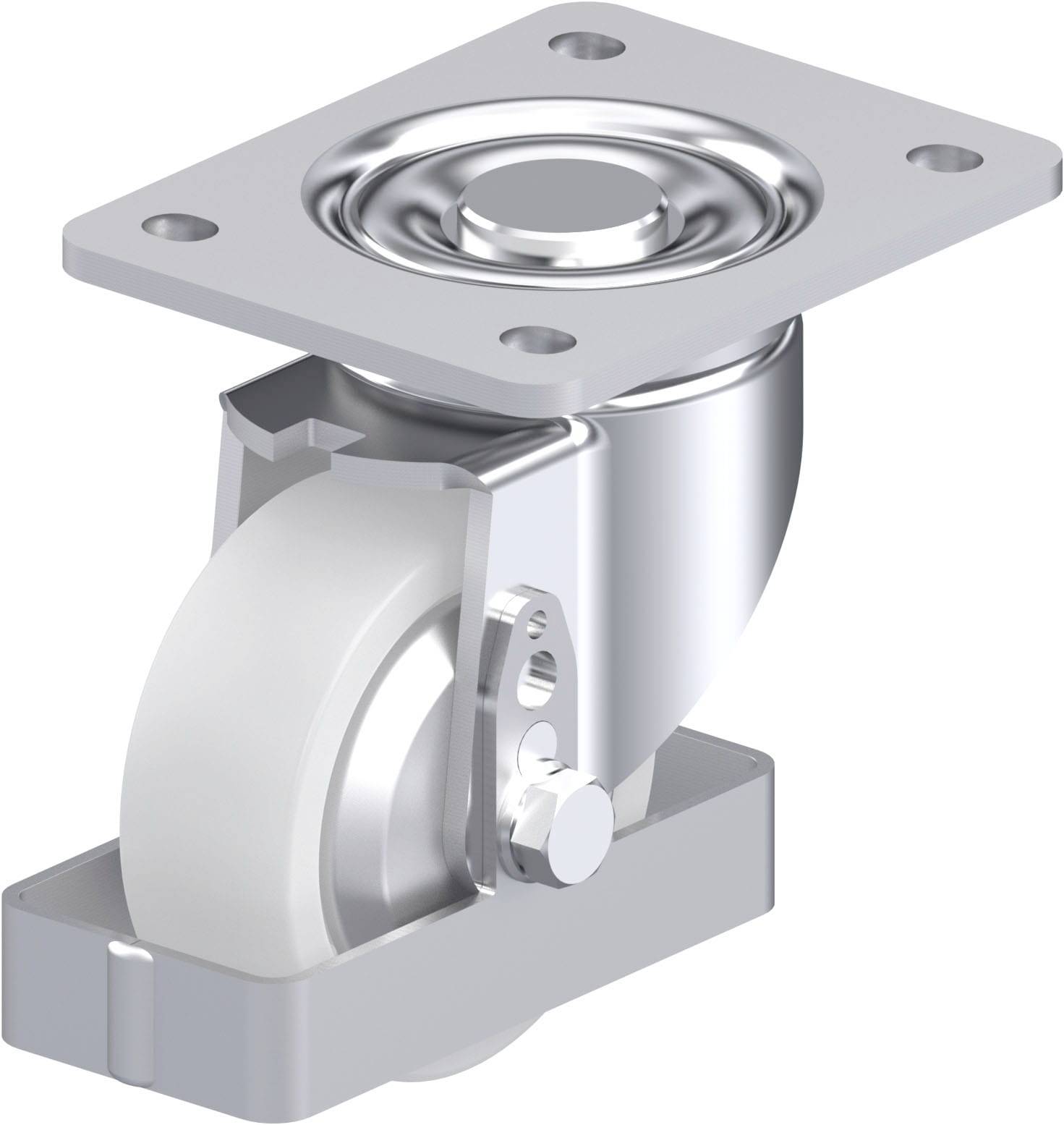 Blickle 940053 LH-SPO 100K-3-FA-FS Acéllemez forgógörgő KerékØ: 100 mm Teherbírás (max.): 500 kg 1 db