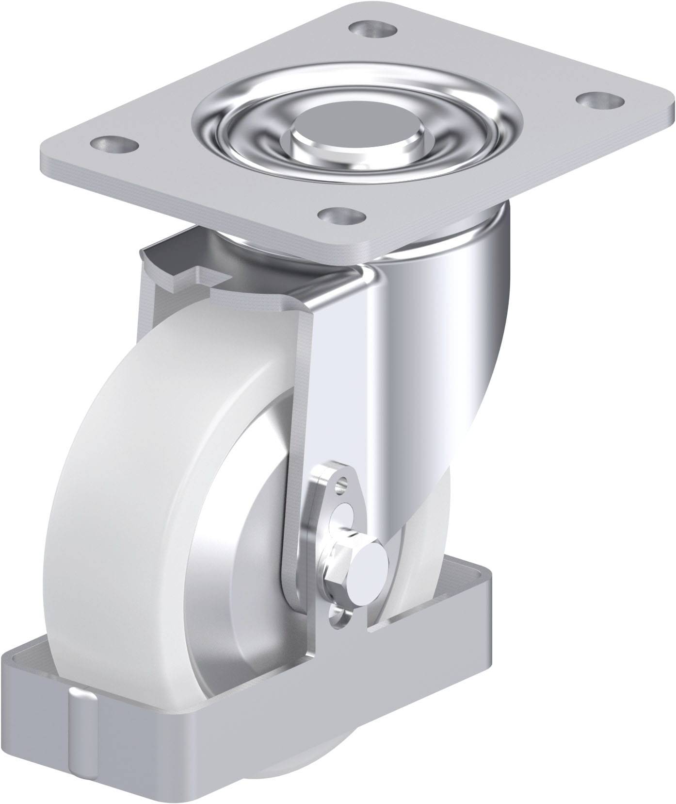 Blickle 940064 LH-SPO 125G-3-FA-FS Acéllemez forgógörgő KerékØ: 125 mm Teherbírás (max.): 700 kg 1 db