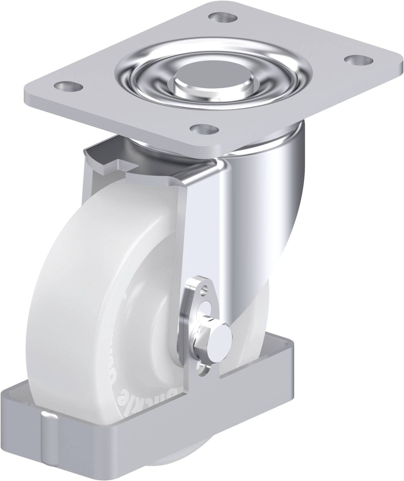 Blickle 940063 LH-SPO 125G-3-FS Acéllemez forgógörgő KerékØ: 125 mm Teherbírás (max.): 700 kg 1 db