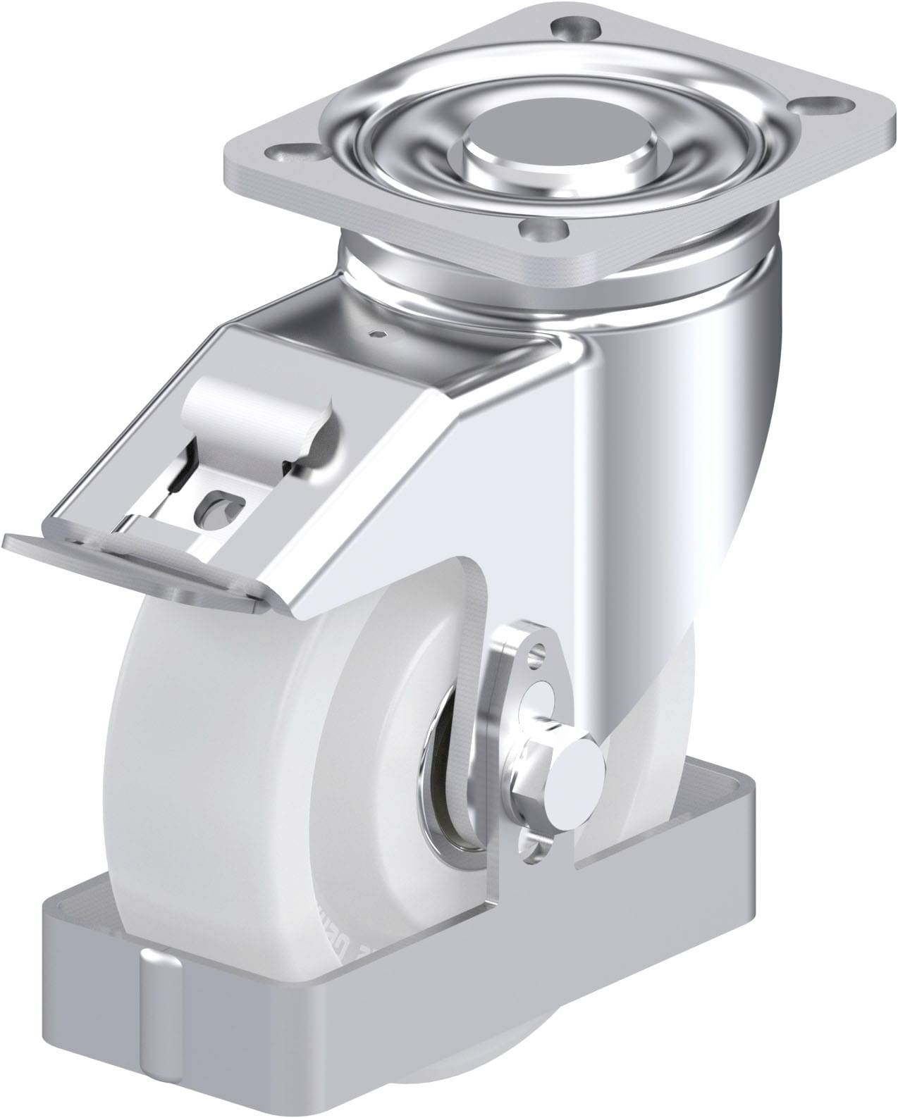 Blickle 745522 LH-SPO 125K-1-FI-FS Acéllemez forgógörgő KerékØ: 125 mm Teherbírás (max.): 700 kg 1 db