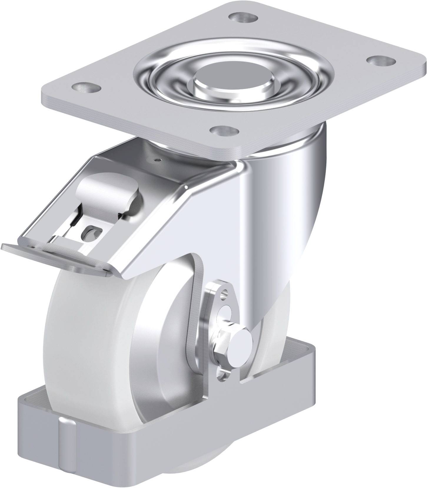 Blickle 940074 LH-SPO 125K-3-FI-FA-FS Acéllemez forgógörgő KerékØ: 125 mm Teherbírás (max.): 700 kg 1 db