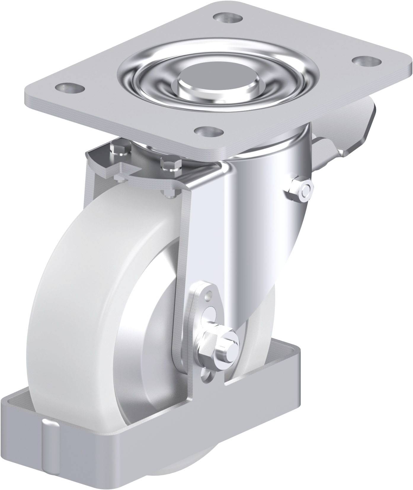 Blickle 940076 LH-SPO 125K-3-ST-FA-FS Acéllemez forgógörgő KerékØ: 125 mm Teherbírás (max.): 700 kg 1 db