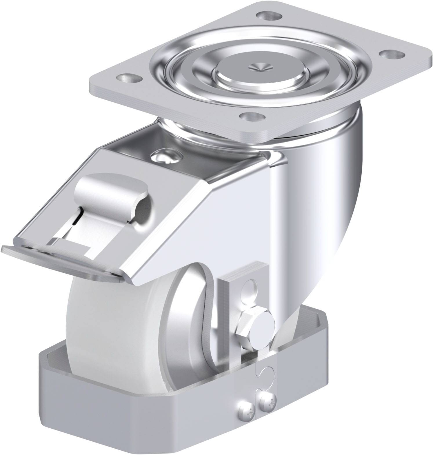 Blickle 940088 LH-SPO 127K-FI-FA-FS Acéllemez forgógörgő KerékØ: 125 mm Teherbírás (max.): 750 kg 1 db