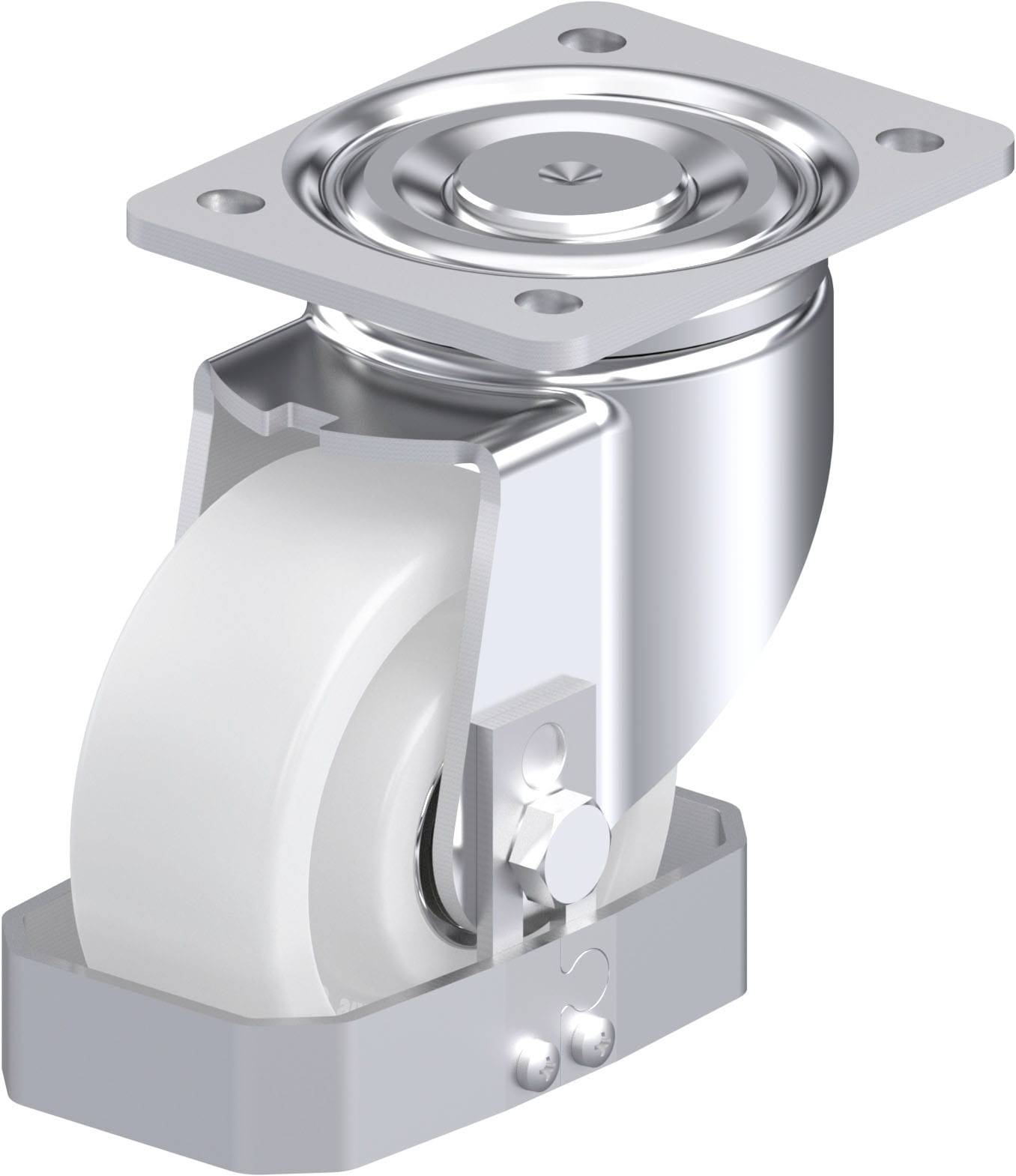 Blickle 867502 LH-SPO 127K-FS Acéllemez forgógörgő KerékØ: 125 mm Teherbírás (max.): 750 kg 1 db