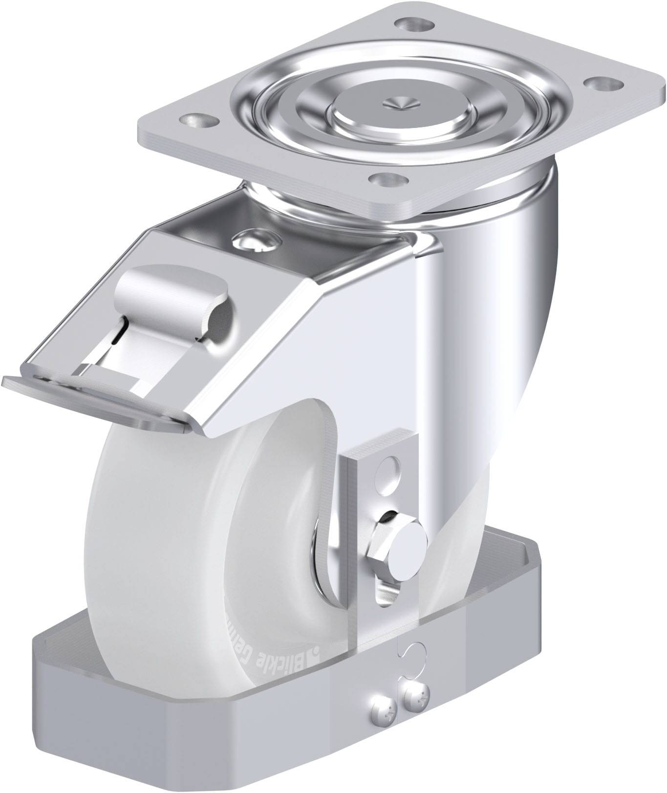 Blickle 745518 LH-SPO 150K-FI-FS Acéllemez forgógörgő KerékØ: 150 mm Teherbírás (max.): 800 kg 1 db