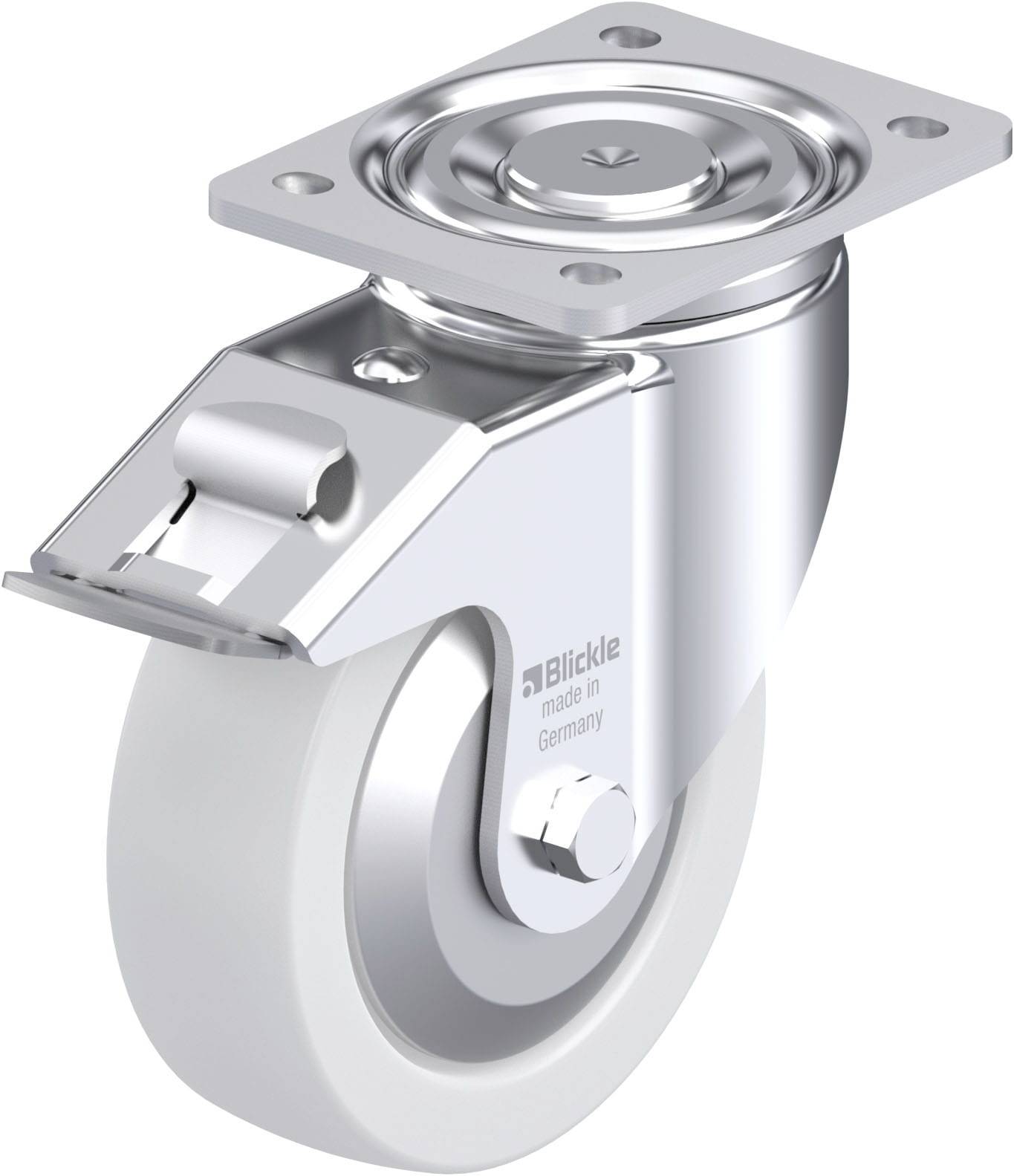 Blickle 852907 LH-SPO 160G-FI-FA Acéllemez forgógörgő KerékØ: 160 mm Teherbírás (max.): 850 kg 1 db