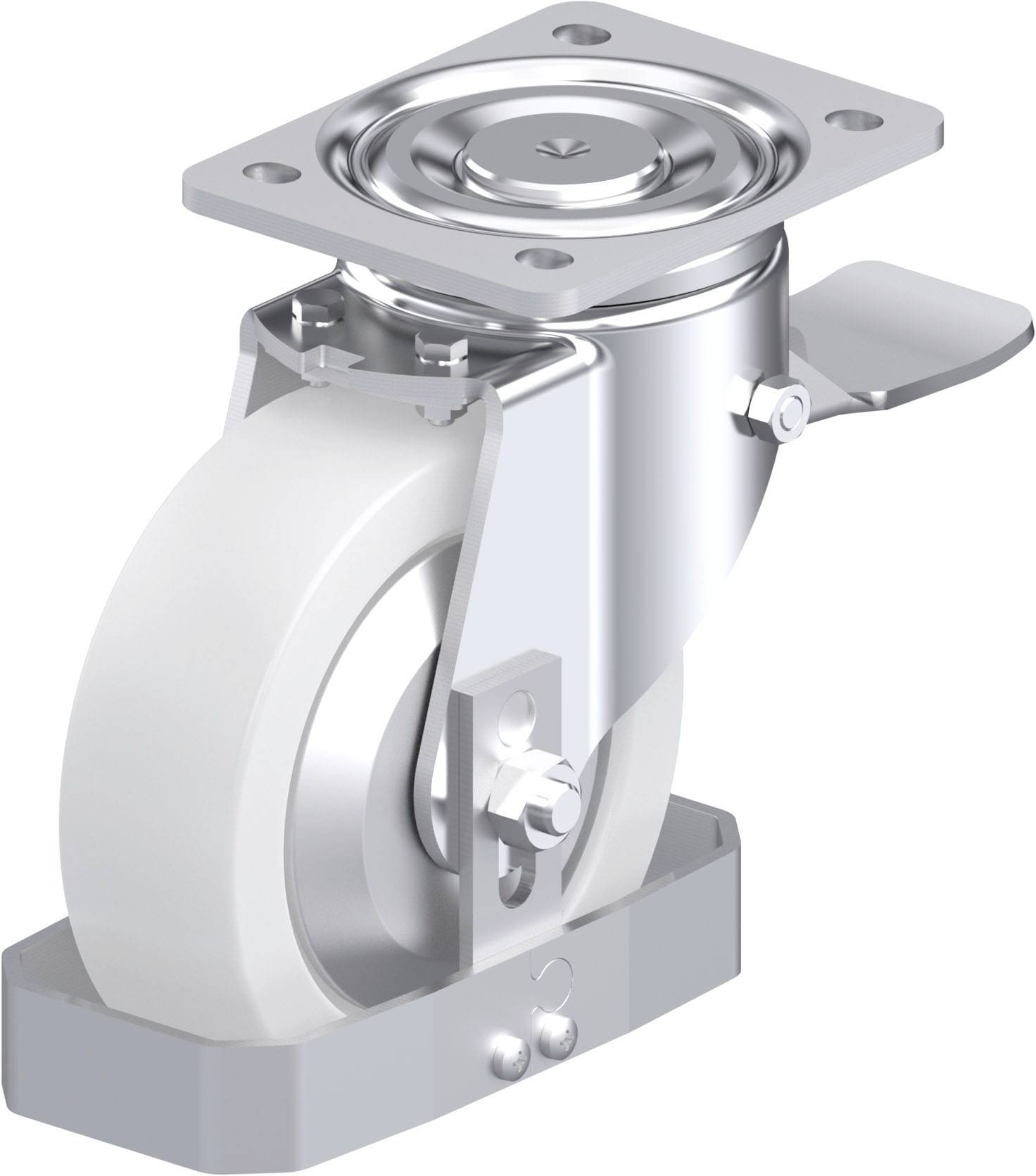 Blickle 940119 LH-SPO 160G-ST-FA-FS Acéllemez forgógörgő KerékØ: 160 mm Teherbírás (max.): 850 kg 1 db