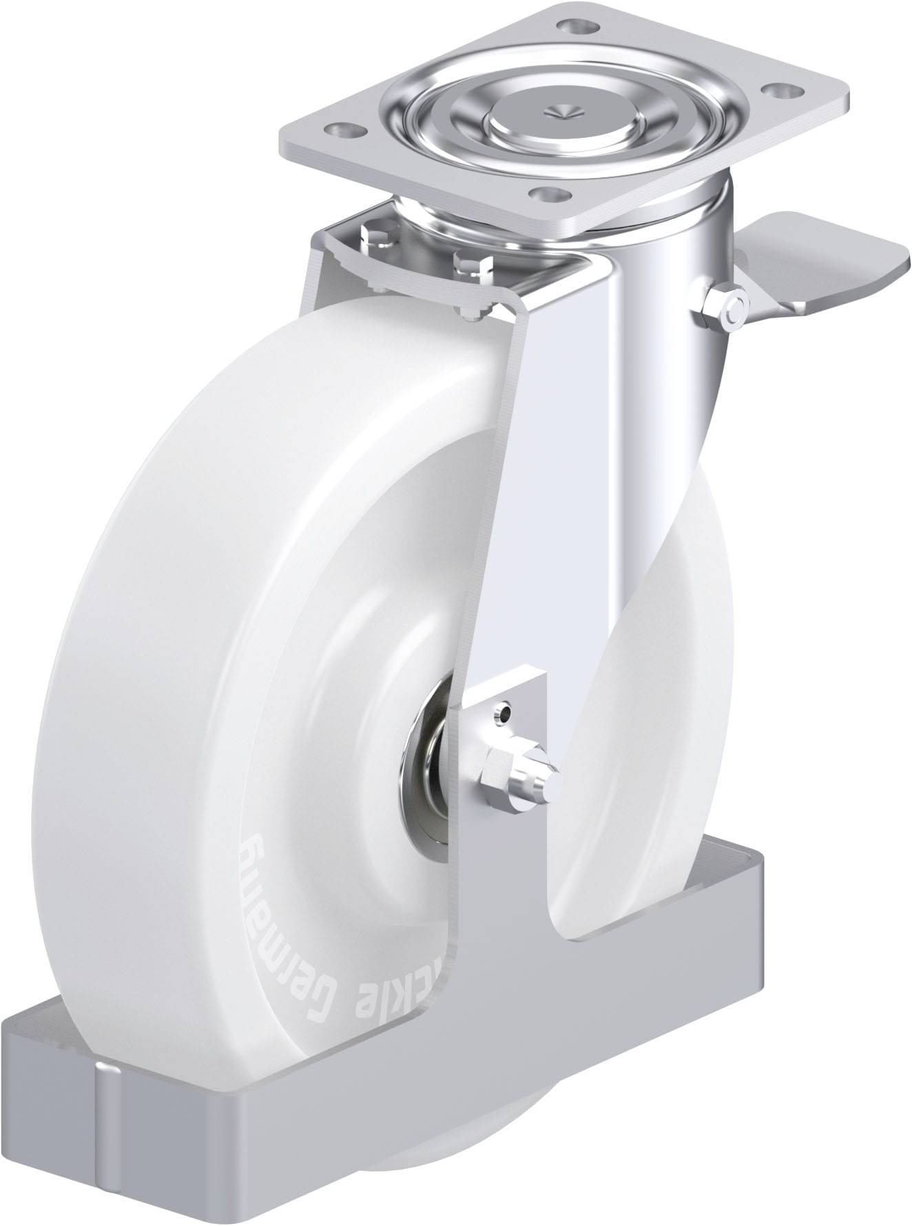 Blickle 922223 LH-SPO 250K-ST-FS Acéllemez forgógörgő KerékØ: 250 mm Teherbírás (max.): 900 kg 1 db