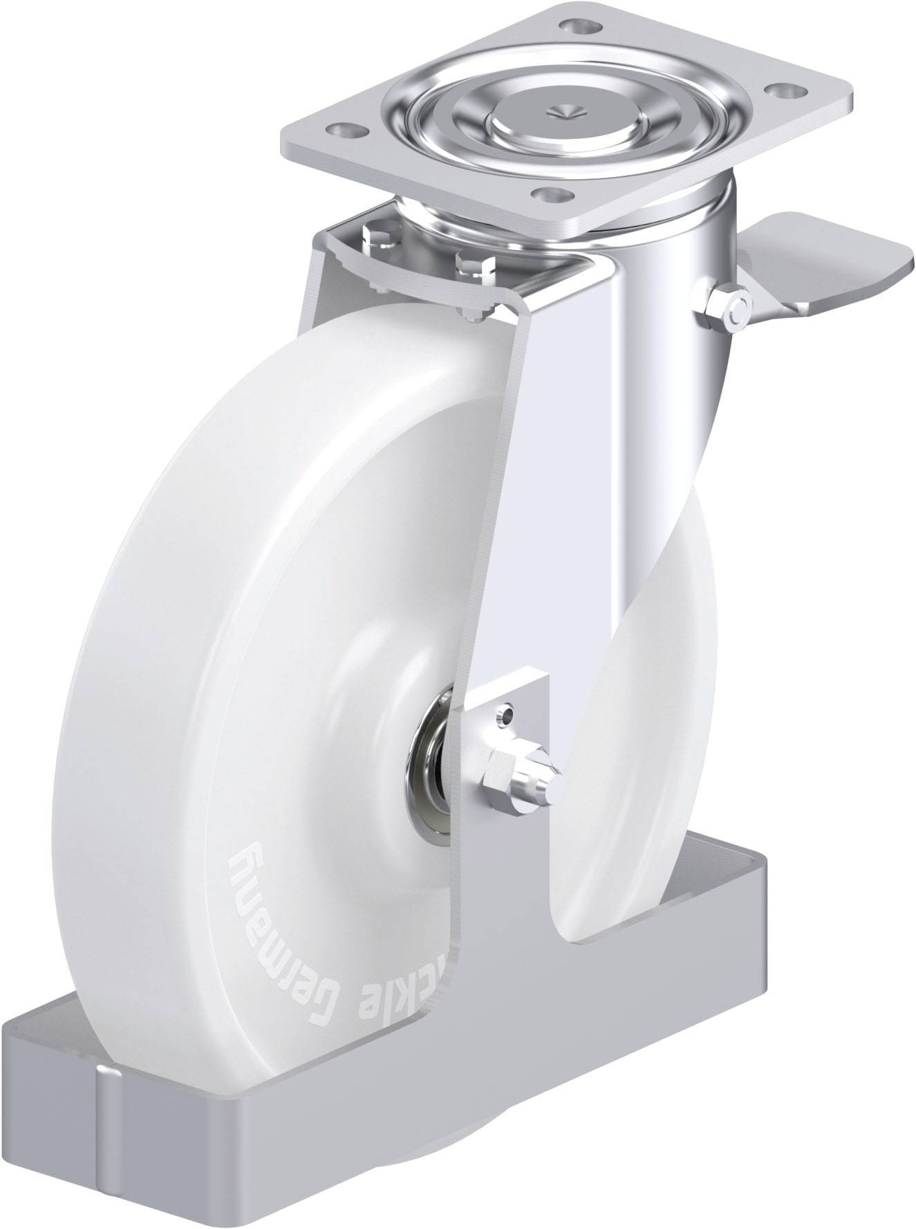 Blickle 940177 LH-SPO 251K-ST-FS Acéllemez forgógörgő KerékØ: 250 mm Teherbírás (max.): 900 kg 1 db