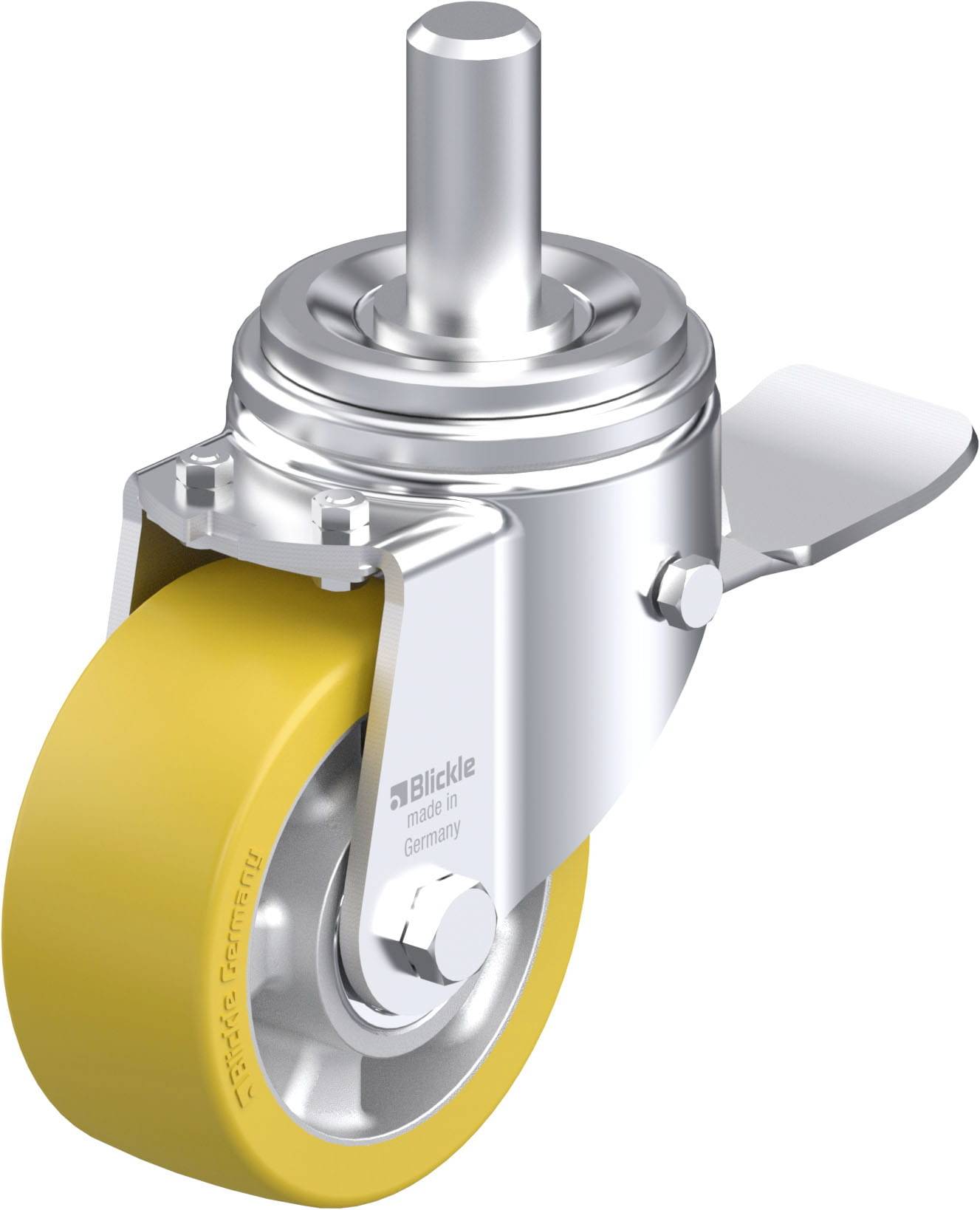 Blickle 852526 LHZ-ALTH 127K-ST Acéllemez forgógörgő KerékØ: 125 mm Teherbírás (max.): 750 kg 1 db