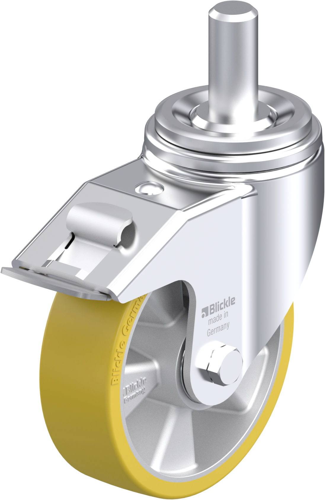 Blickle 754658 LHZ-ALTH 160K-FI Acéllemez forgógörgő KerékØ: 160 mm Teherbírás (max.): 750 kg 1 db