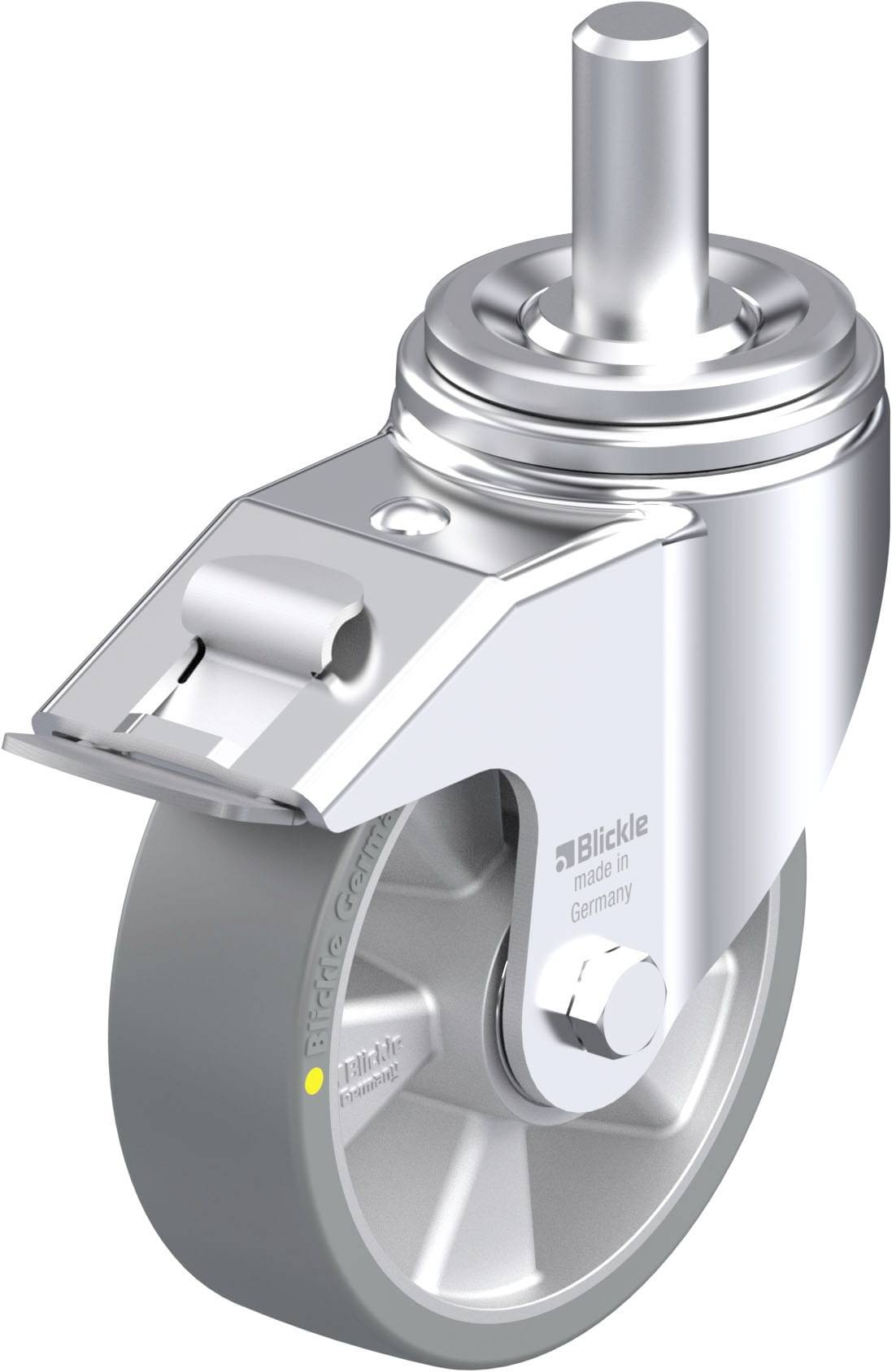 Blickle 852529 LHZ-ALTH 160K-FI-AS Acéllemez forgógörgő KerékØ: 160 mm Teherbírás (max.): 750 kg 1 db