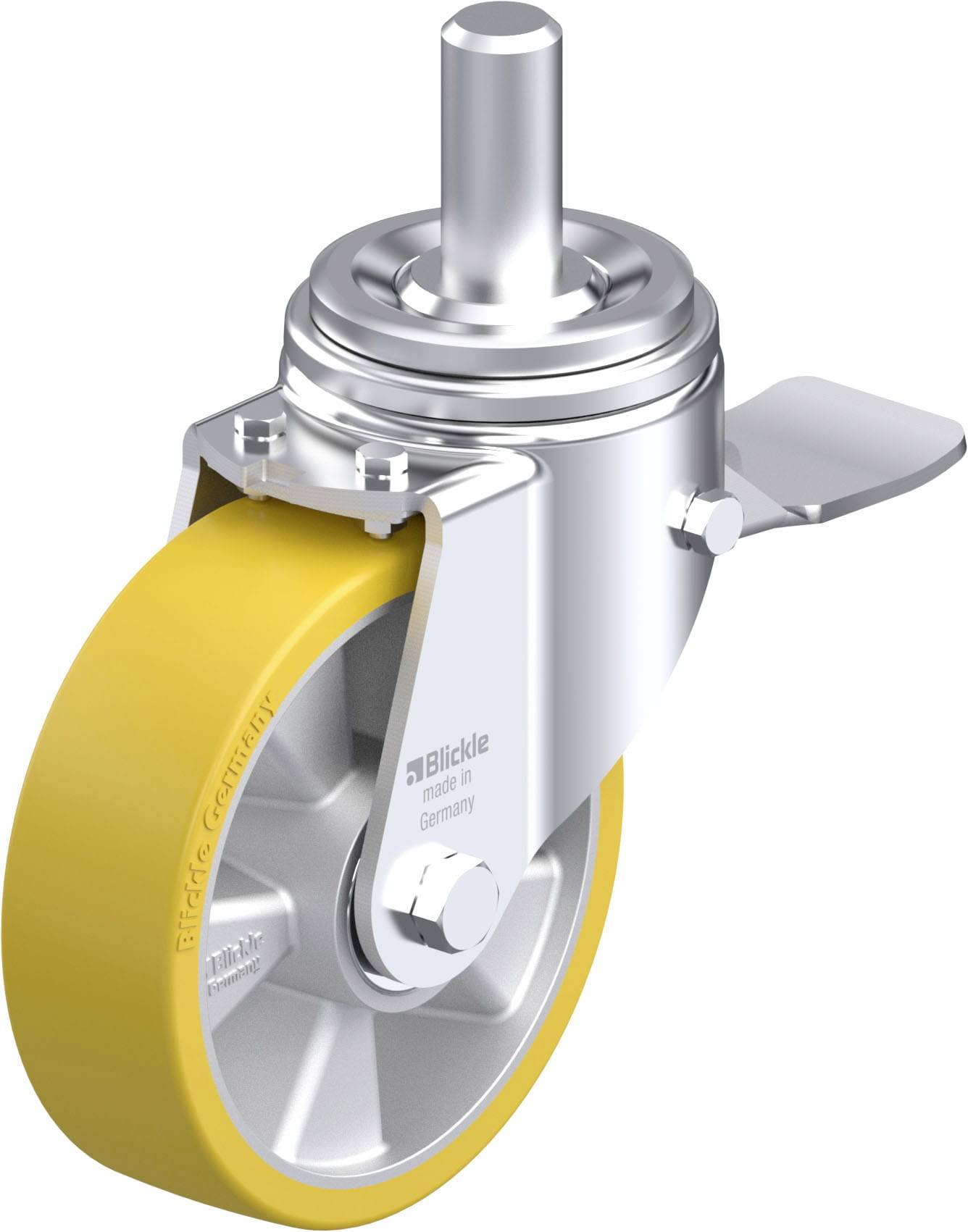 Blickle 852530 LHZ-ALTH 160K-ST Acéllemez forgógörgő KerékØ: 160 mm Teherbírás (max.): 750 kg 1 db