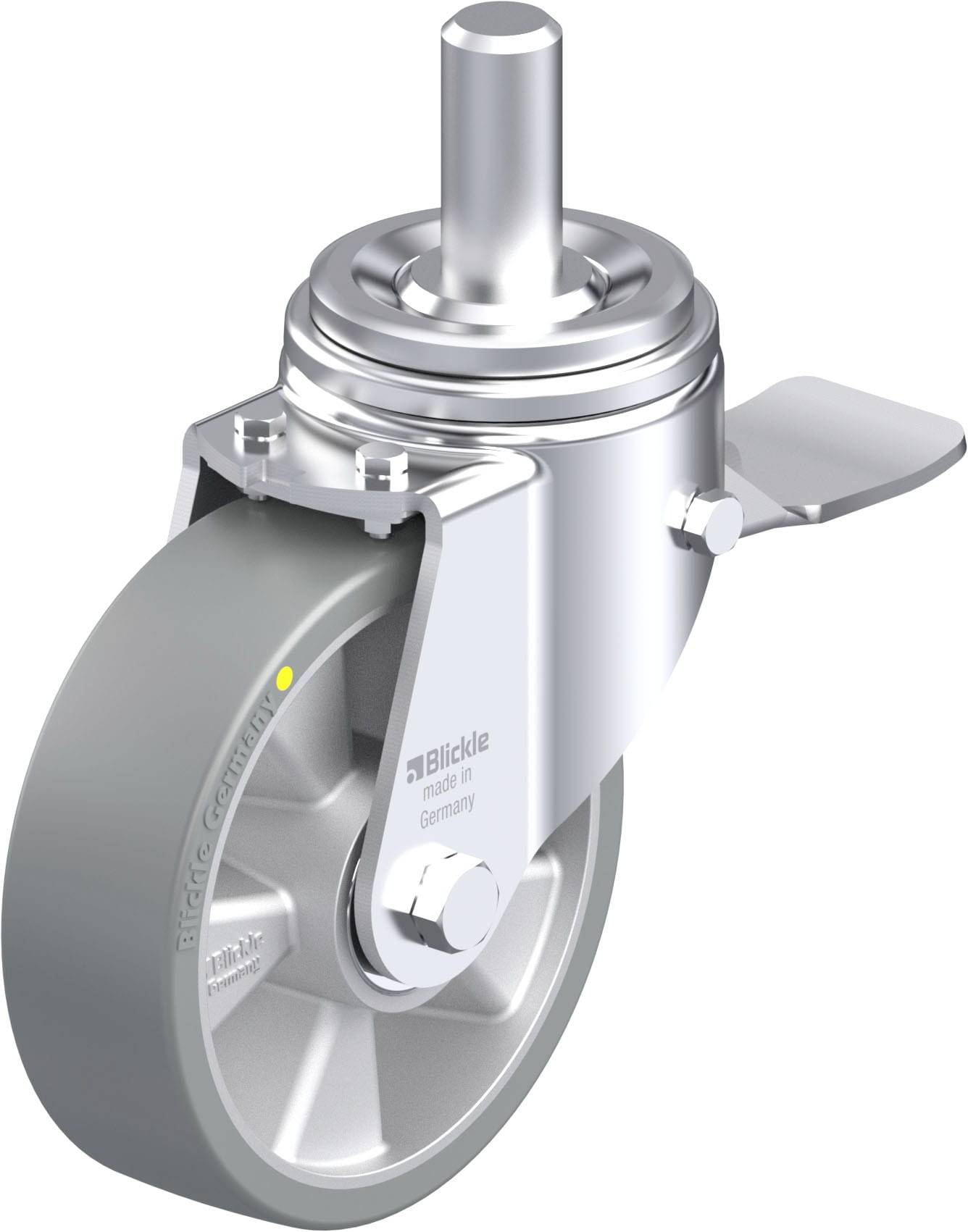 Blickle 852531 LHZ-ALTH 160K-ST-AS Acéllemez forgógörgő KerékØ: 160 mm Teherbírás (max.): 750 kg 1 db