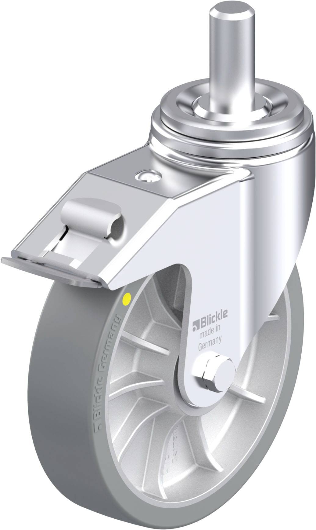 Blickle 936732 LHZ-ALTH 202K-FI-AS Acéllemez forgógörgő KerékØ: 200 mm Teherbírás (max.): 900 kg 1 db