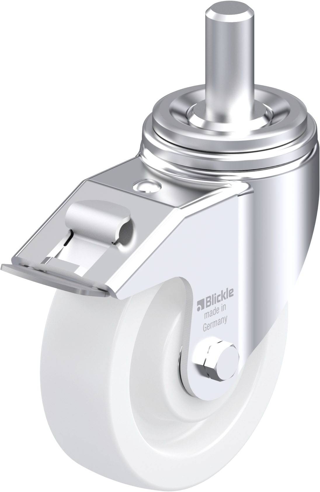 Blickle 754672 LHZ-SPO 160K-FI Acéllemez forgógörgő KerékØ: 160 mm Teherbírás (max.): 850 kg 1 db