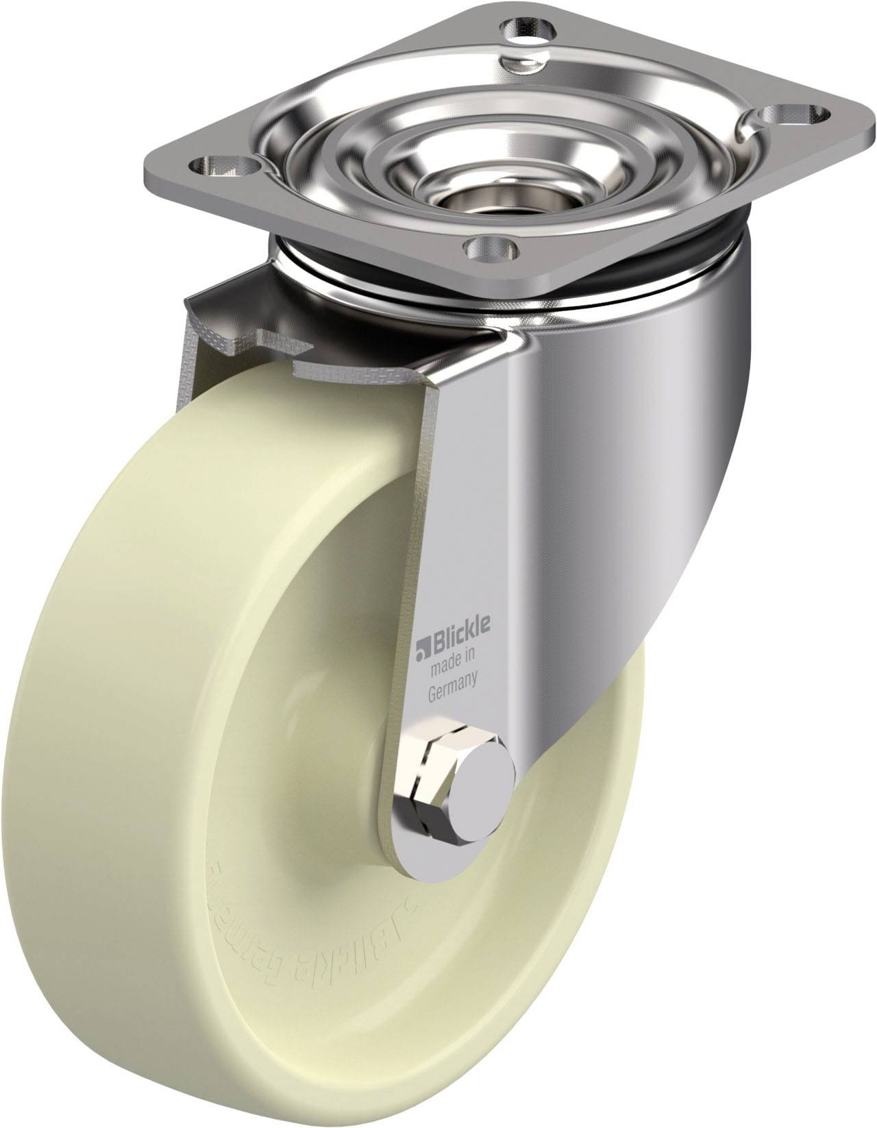 Blickle 940382 LIKX-POH 125G-1 Hőálló rozsdamentes acél forgógörgő KerékØ: 125 mm Teherbírás (max.): 300 kg 1 db