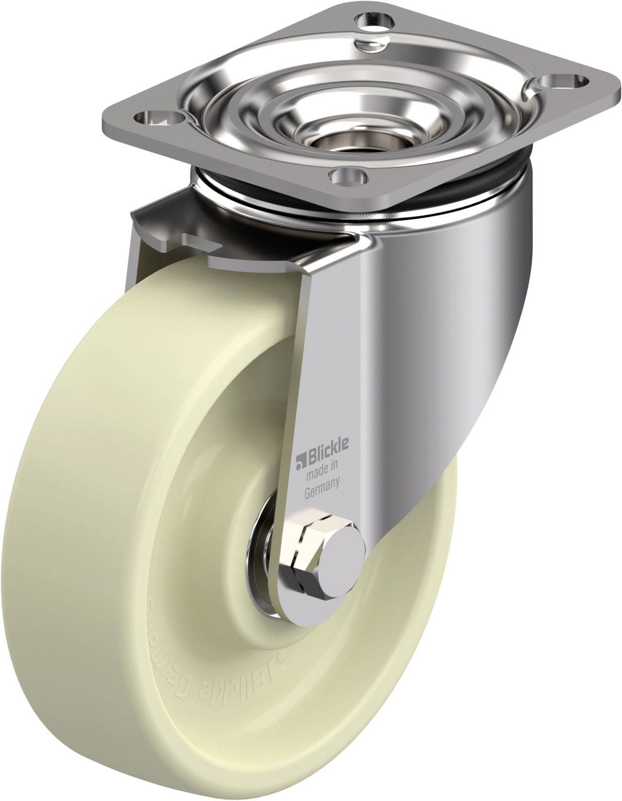 Blickle 927401 LIKX-POH 125HXK-1 Hőálló rozsdamentes acél forgógörgő KerékØ: 125 mm Teherbírás (max.): 300 kg 1 db