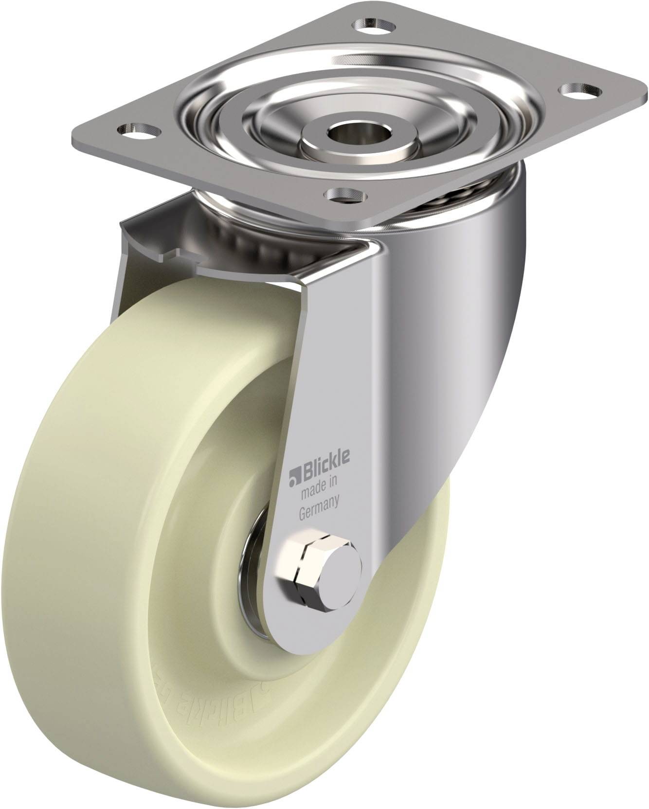 Blickle 913874 LIX-POH 150HXK Hőálló rozsdamentes acél forgógörgő KerékØ: 150 mm Teherbírás (max.): 350 kg 1 db