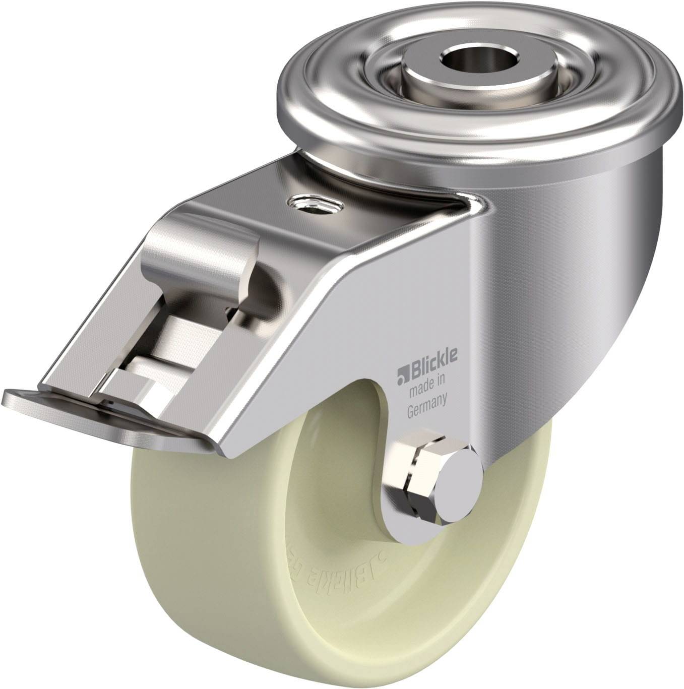 Blickle 940399 LIXR-POH 81G-FI Hőálló rozsdamentes acél forgógörgő KerékØ: 80 mm Teherbírás (max.): 150 kg 1 db