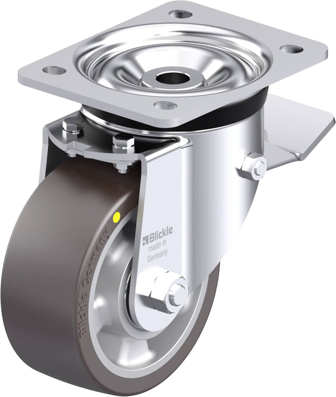 Blickle 936491 LK-ALST 127K-ST-AS Acéllemez forgógörgő KerékØ: 125 mm Teherbírás (max.): 450 kg 1 db