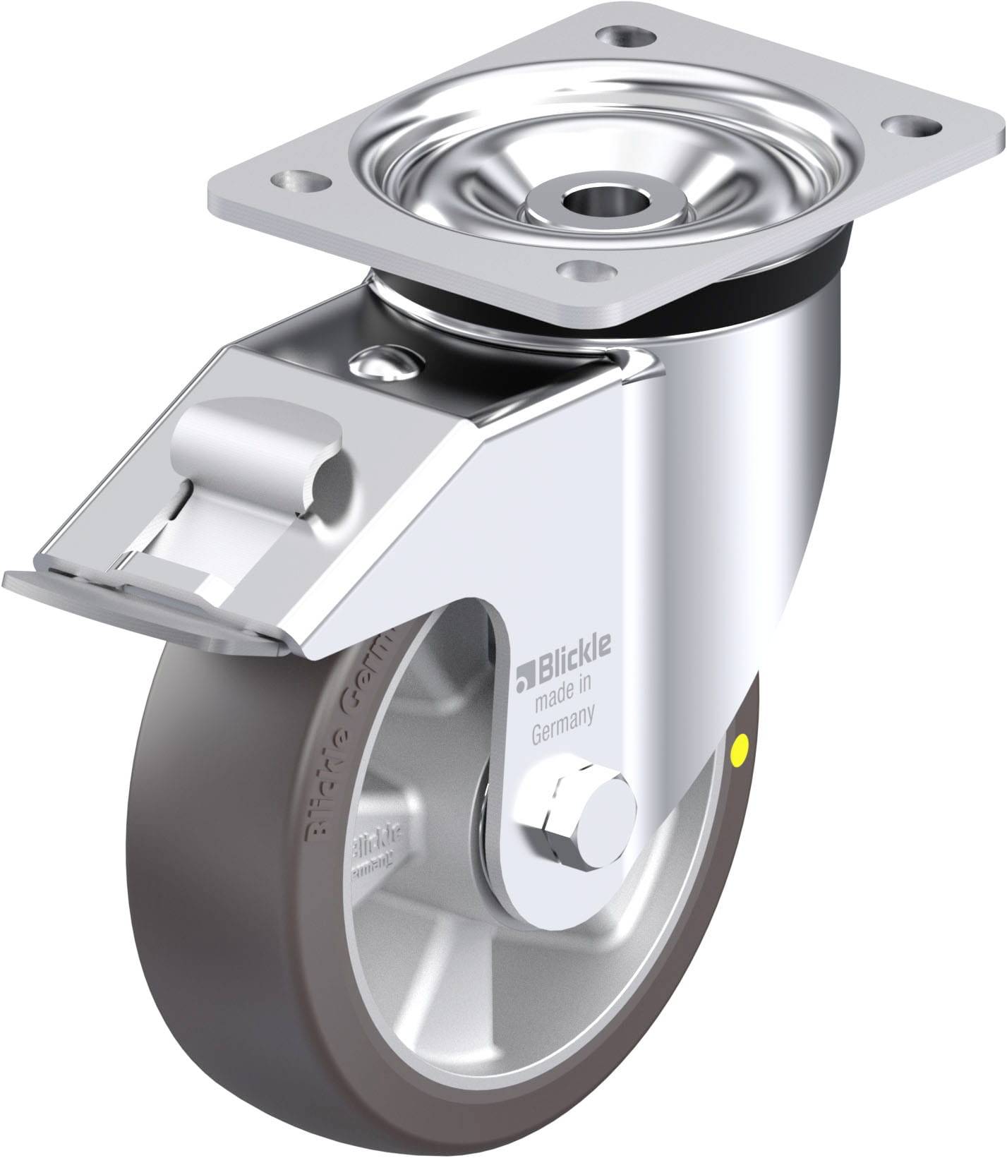Blickle 904455 LK-ALST 160K-FI-AS Acéllemez forgógörgő KerékØ: 160 mm Teherbírás (max.): 580 kg 1 db