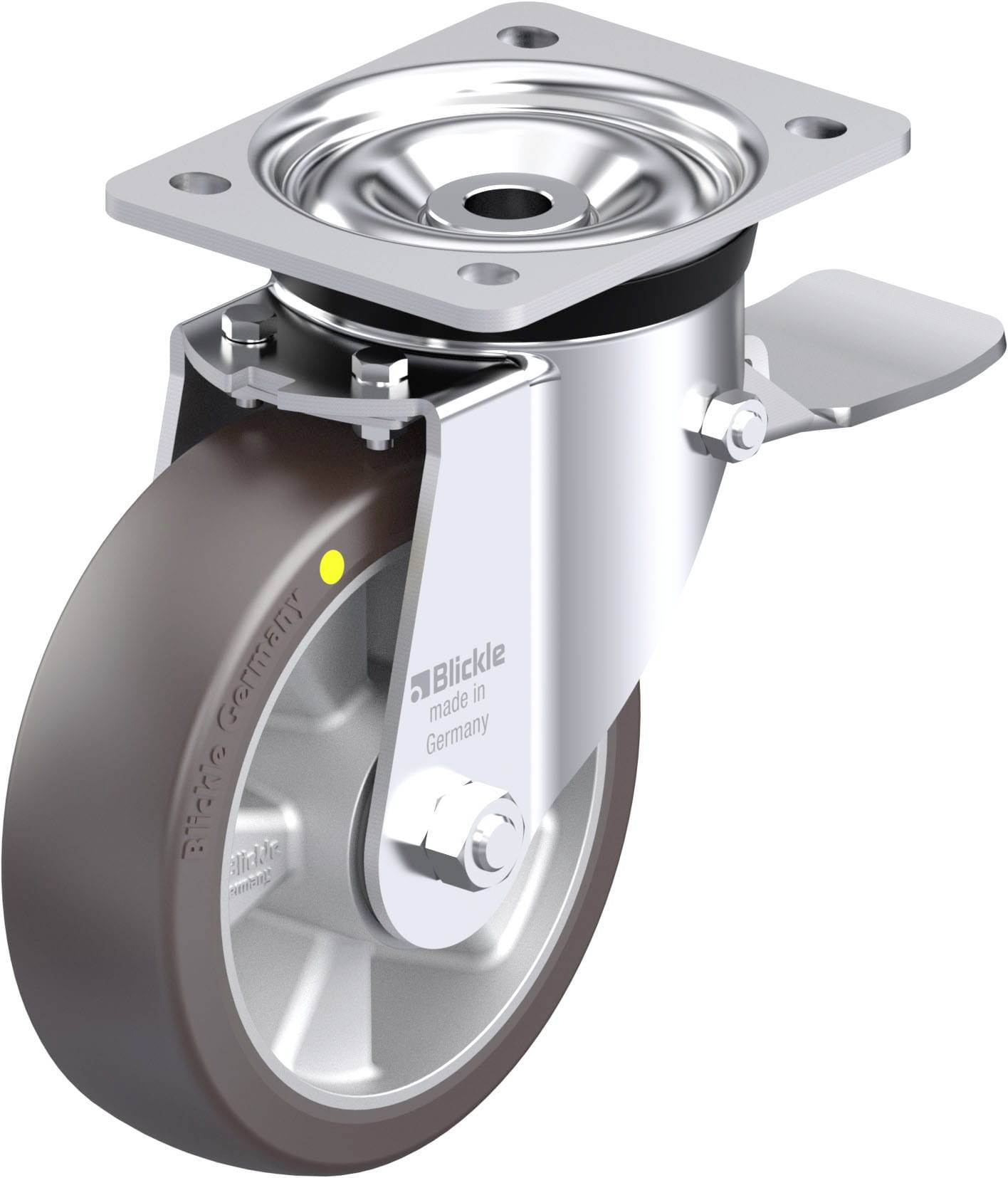 Blickle 936496 LK-ALST 160K-ST-AS Acéllemez forgógörgő KerékØ: 160 mm Teherbírás (max.): 580 kg 1 db