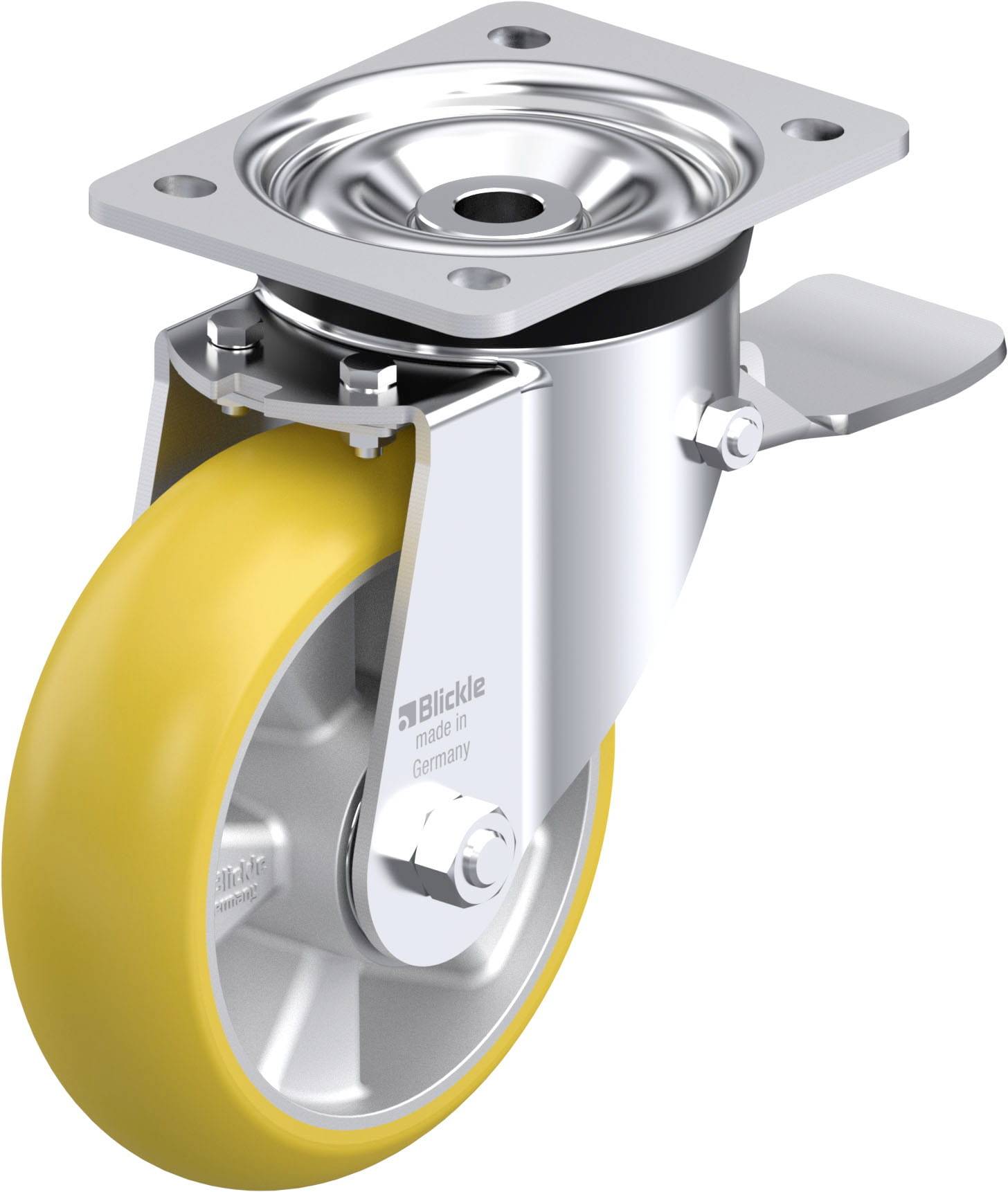 Blickle 936616 LK-ALTH 160K-ST-CO Acéllemez forgógörgő KerékØ: 160 mm Teherbírás (max.): 600 kg 1 db