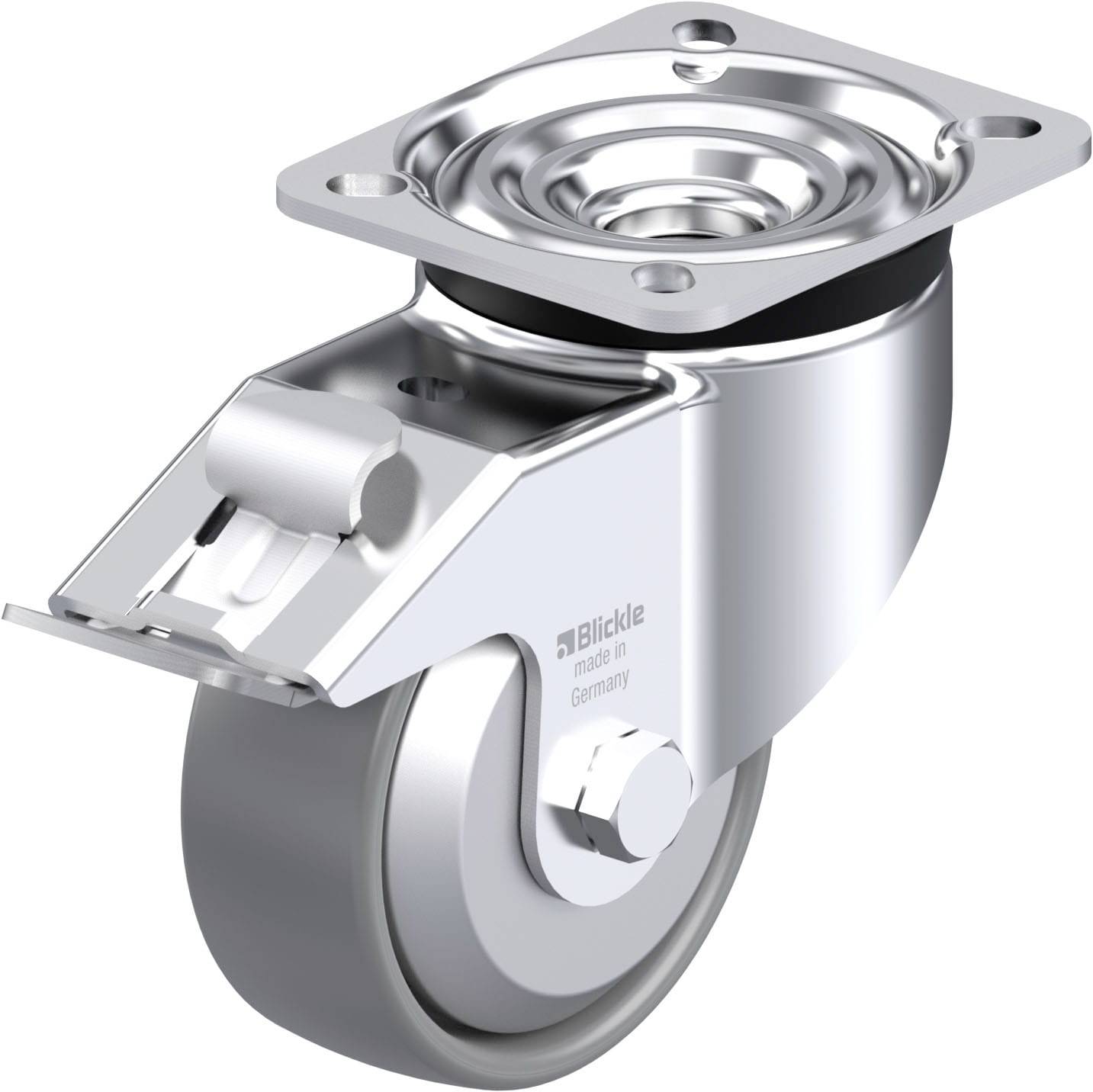Blickle 946779 LK-PO 100G-1-FI-ELS-FA Acéllemez forgógörgő KerékØ: 100 mm Teherbírás (max.): 280 kg 1 db