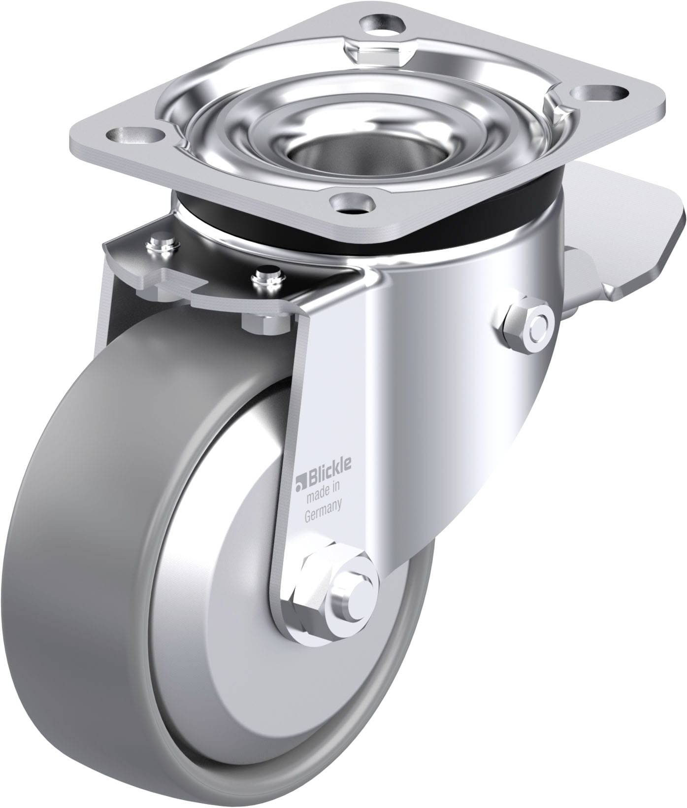 Blickle 946780 LK-PO 100G-1-ST-ELS-FA Acéllemez forgógörgő KerékØ: 100 mm Teherbírás (max.): 280 kg 1 db