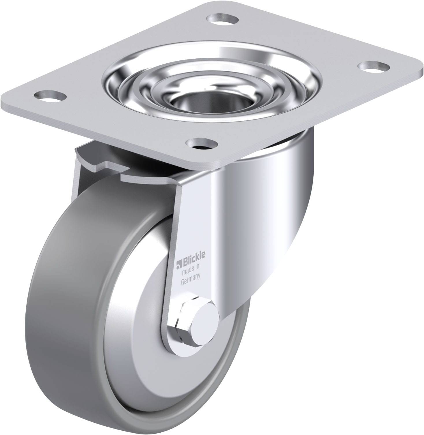 Blickle 946787 LK-PO 100KA-3-ELS-FA Acéllemez forgógörgő KerékØ: 100 mm Teherbírás (max.): 280 kg 1 db