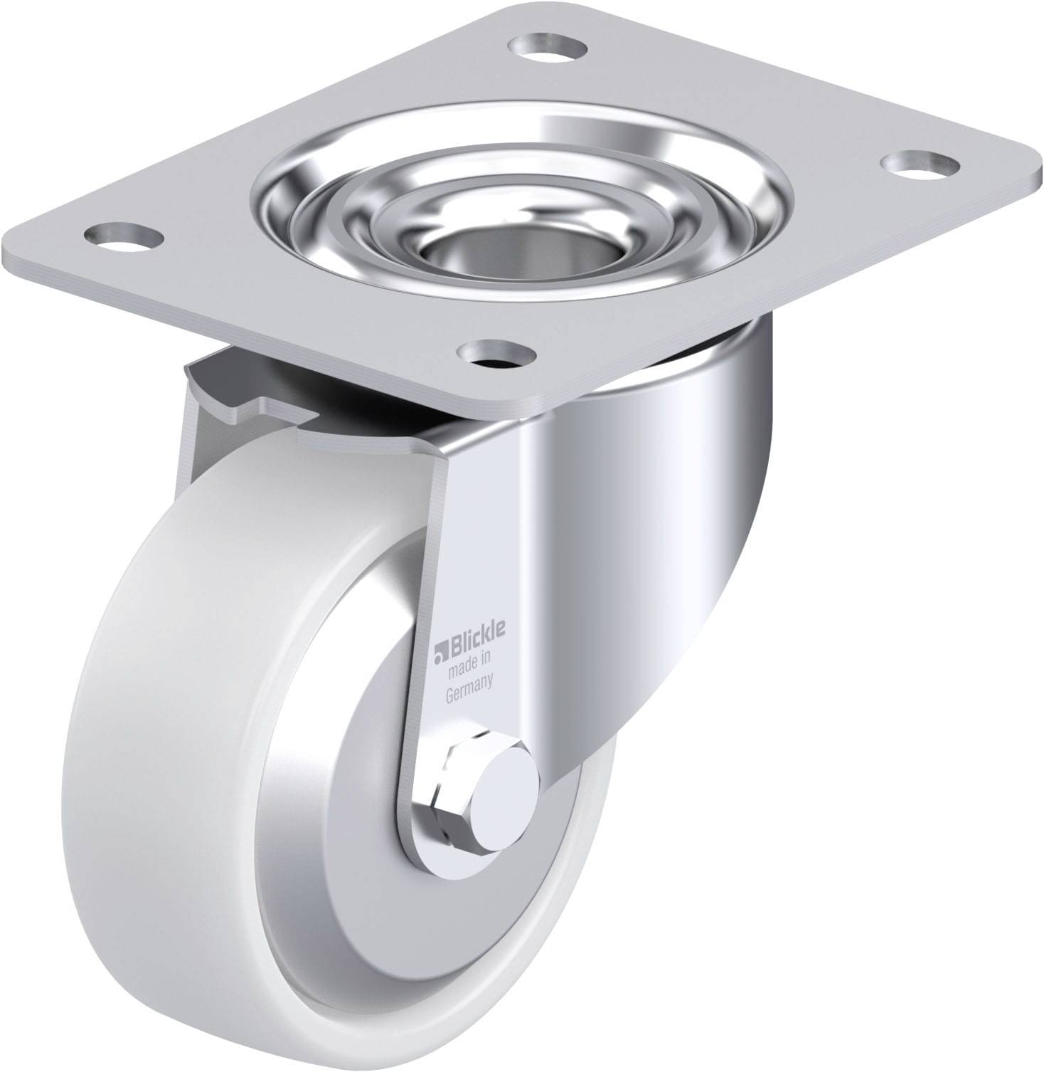 Blickle 852692 LK-PO 100XR-3-FA Acéllemez forgógörgő KerékØ: 100 mm Teherbírás (max.): 280 kg 1 db