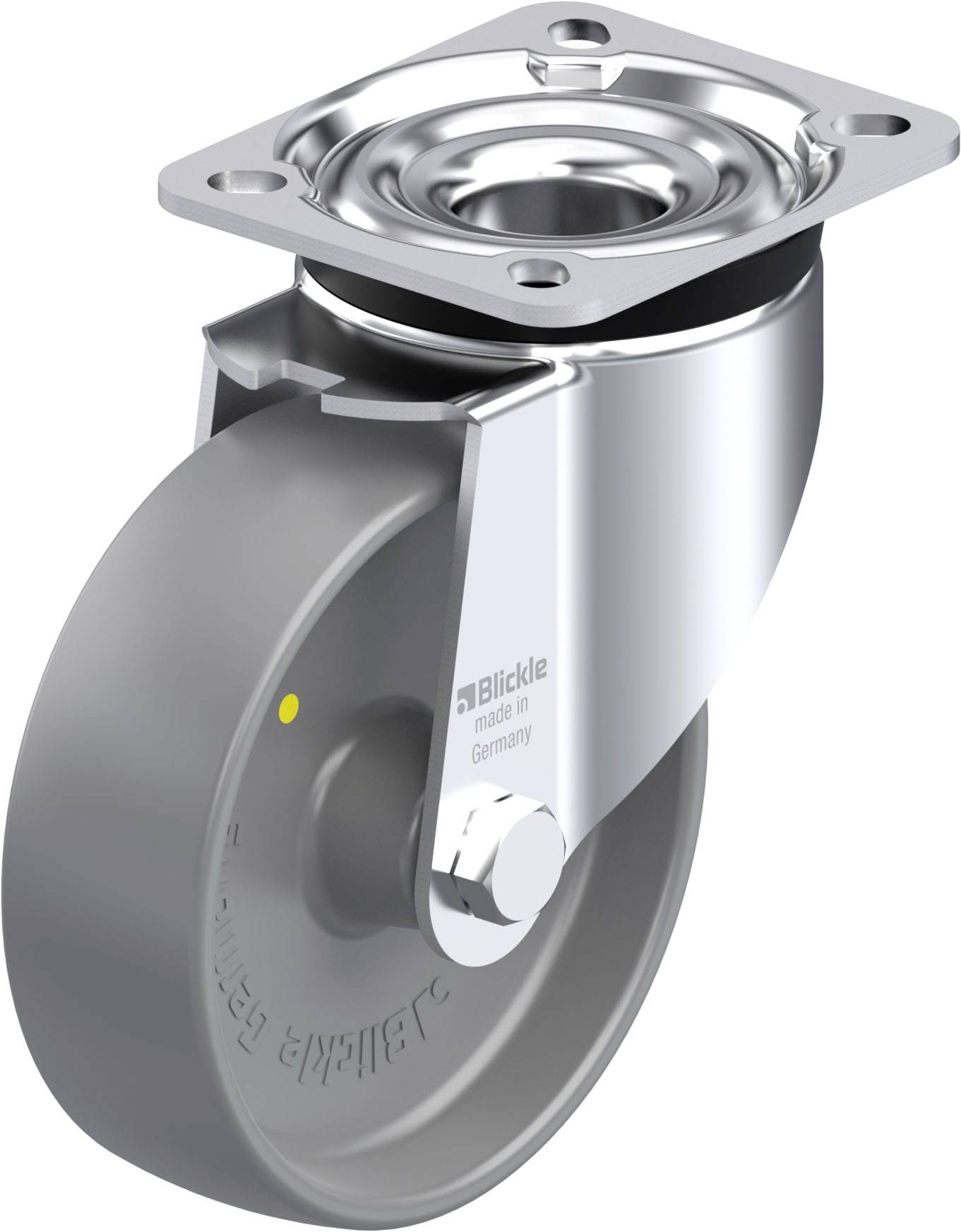 Blickle 357459 LK-PO 125G-1-ELS Acéllemez forgógörgő KerékØ: 125 mm Teherbírás (max.): 300 kg 1 db