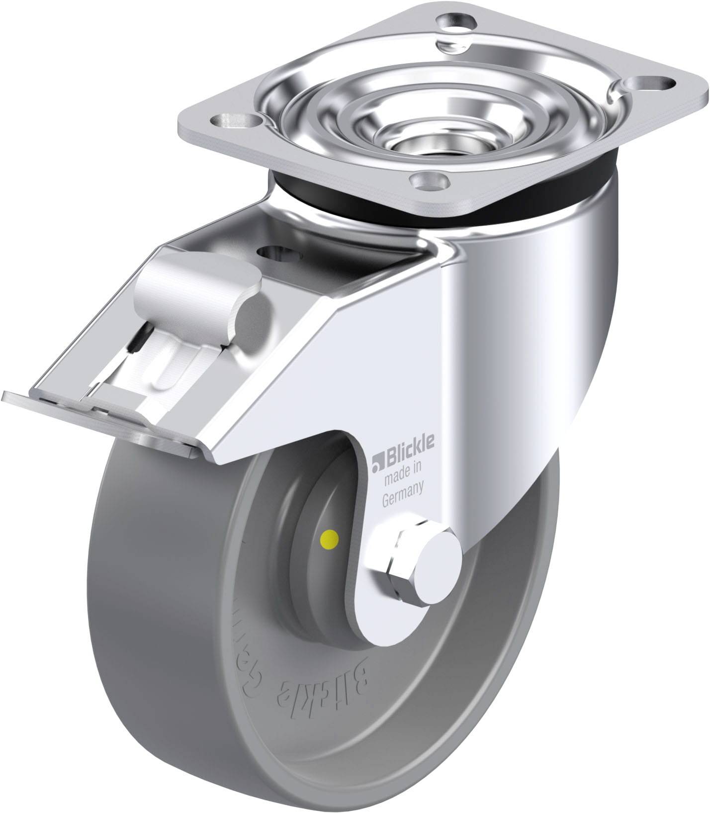 Blickle 884383 LK-PO 125KA-1-FI-ELS Acéllemez forgógörgő KerékØ: 125 mm Teherbírás (max.): 300 kg 1 db