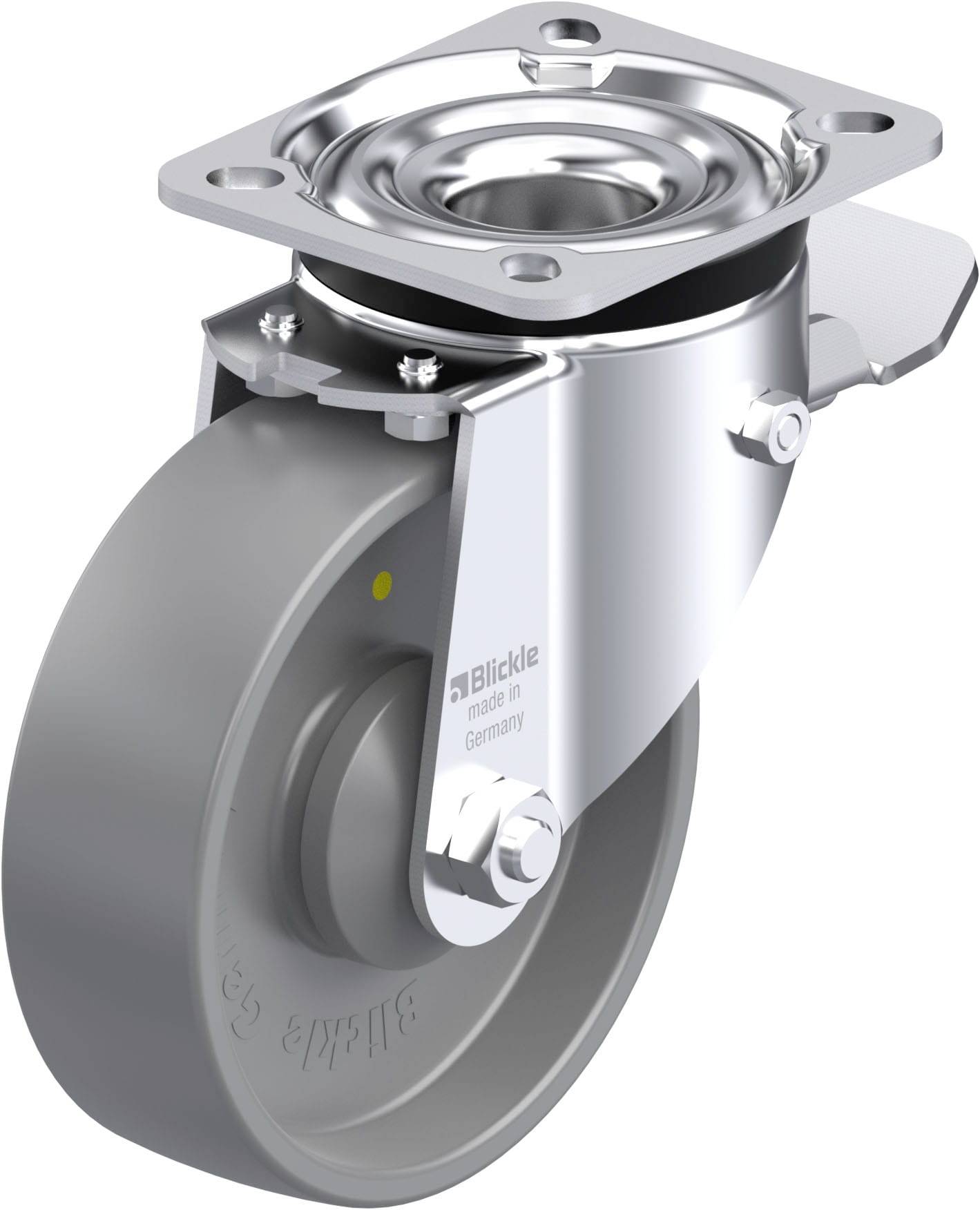 Blickle 936940 LK-PO 125KA-1-ST-ELS Acéllemez forgógörgő KerékØ: 125 mm Teherbírás (max.): 300 kg 1 db