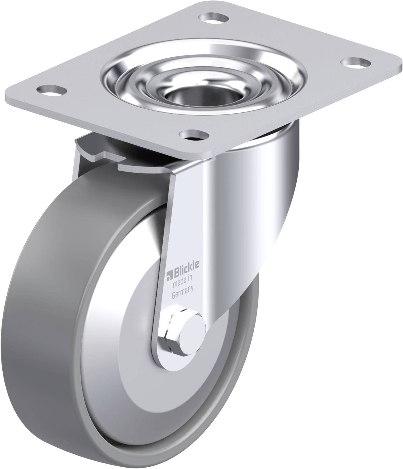 Blickle 946799 LK-PO 125KA-3-ELS-FA Acéllemez forgógörgő KerékØ: 125 mm Teherbírás (max.): 300 kg 1 db