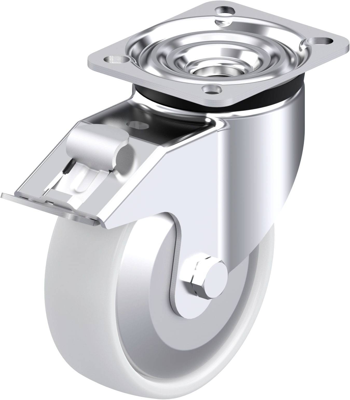Blickle 852700 LK-PO 125XR-1-FI-FA Acéllemez forgógörgő KerékØ: 125 mm Teherbírás (max.): 300 kg 1 db