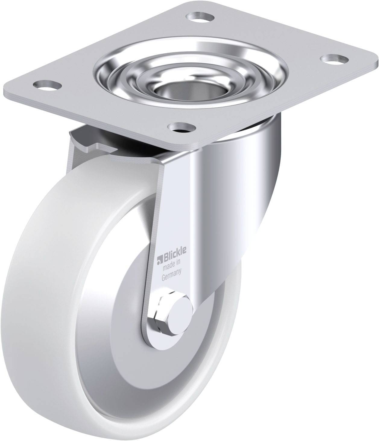 Blickle 852718 LK-PO 125XR-3-FA Acéllemez forgógörgő KerékØ: 125 mm Teherbírás (max.): 300 kg 1 db