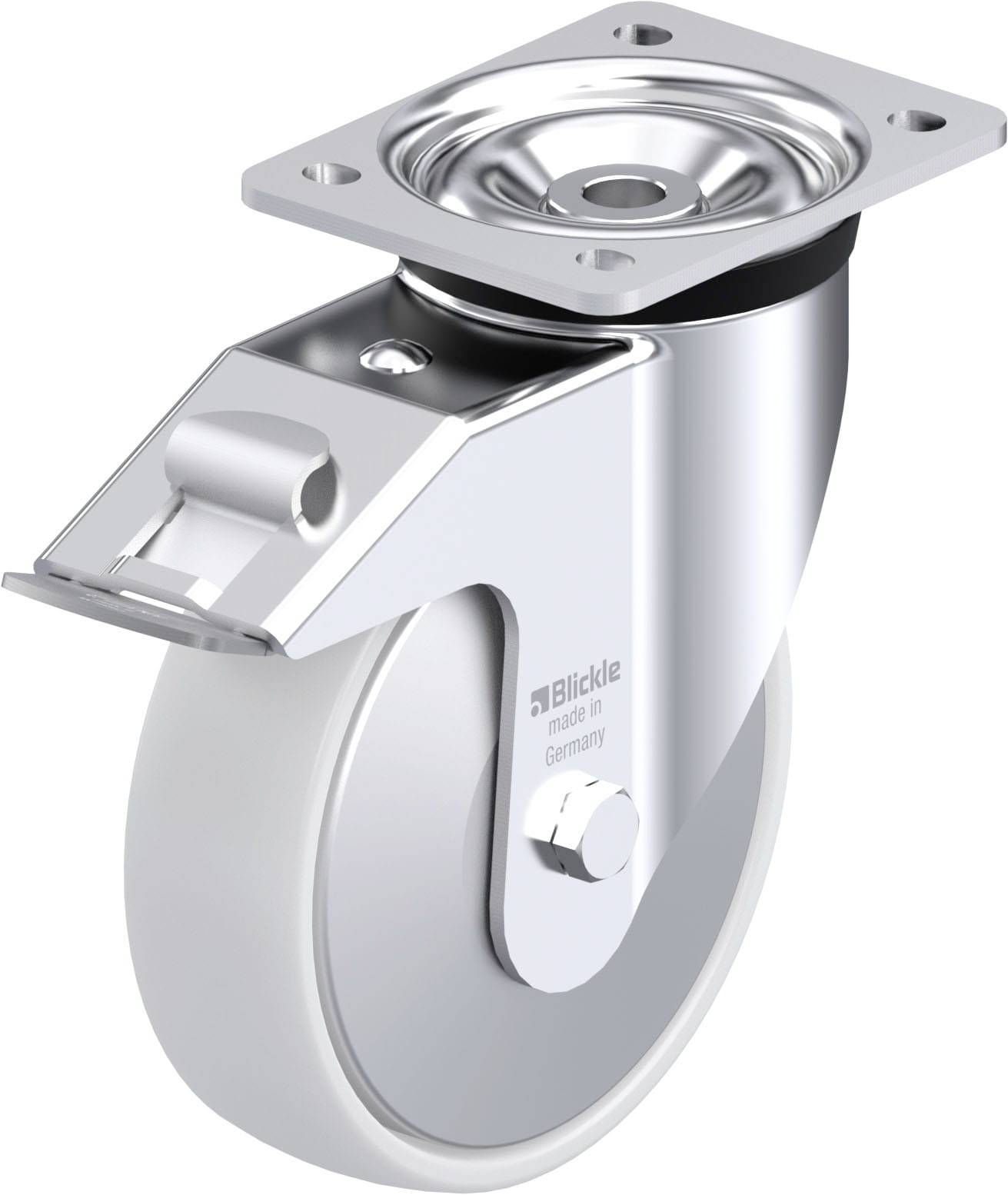 Blickle 750274 LK-PO 175G-FI-FA Acéllemez forgógörgő KerékØ: 175 mm Teherbírás (max.): 500 kg 1 db