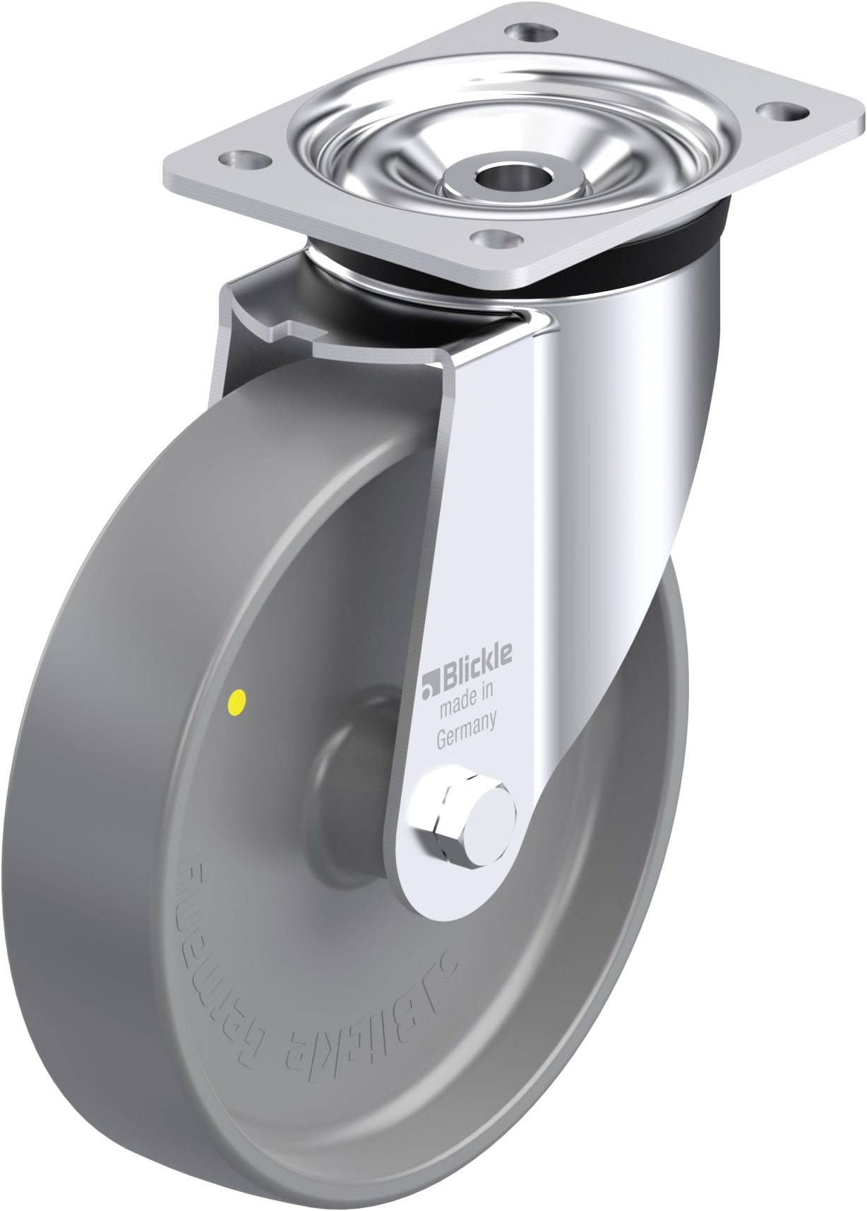 Blickle 928684 LK-PO 200G-ELS Acéllemez forgógörgő KerékØ: 200 mm Teherbírás (max.): 600 kg 1 db