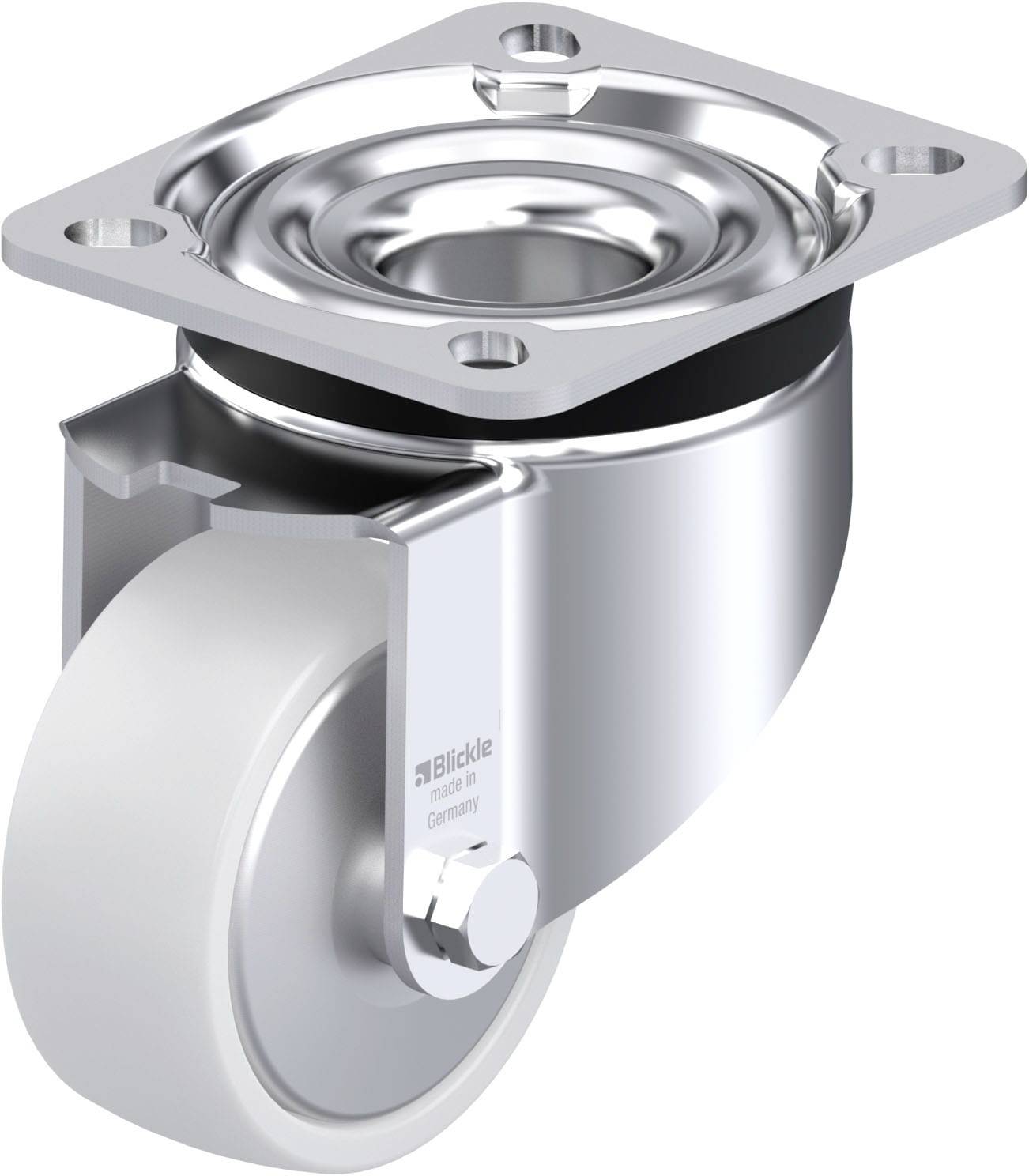 Blickle 852652 LK-PO 75XR-FA Acéllemez forgógörgő KerékØ: 75 mm Teherbírás (max.): 200 kg 1 db