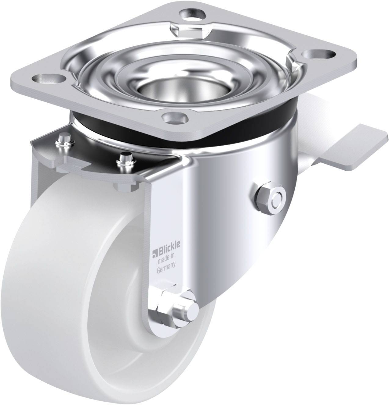 Blickle 852665 LK-PO 82R-ST Acéllemez forgógörgő KerékØ: 80 mm Teherbírás (max.): 230 kg 1 db