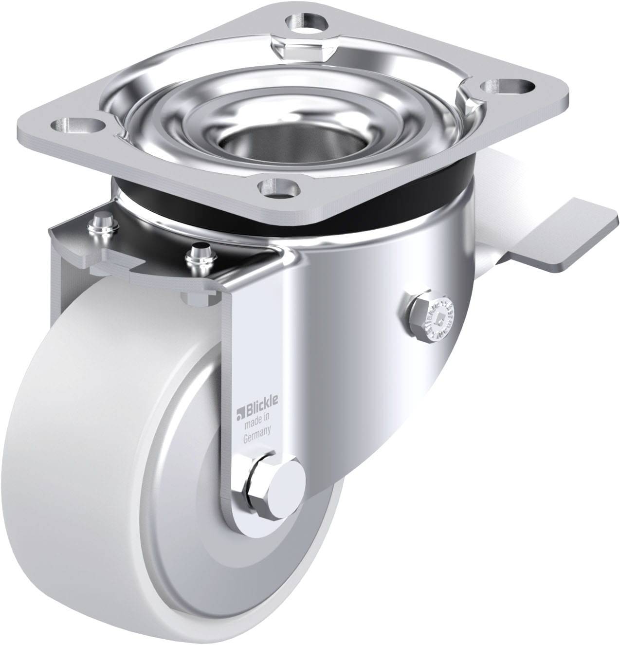 Blickle 852666 LK-PO 82R-ST-FA Acéllemez forgógörgő KerékØ: 80 mm Teherbírás (max.): 230 kg 1 db