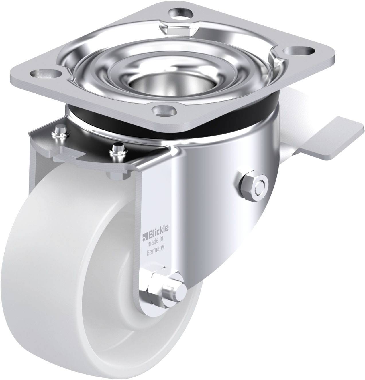 Blickle 852661 LK-PO 82XR-ST Acéllemez forgógörgő KerékØ: 80 mm Teherbírás (max.): 230 kg 1 db